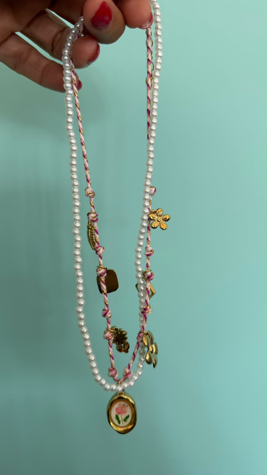 COLLANA PERLE E FIORI NEW