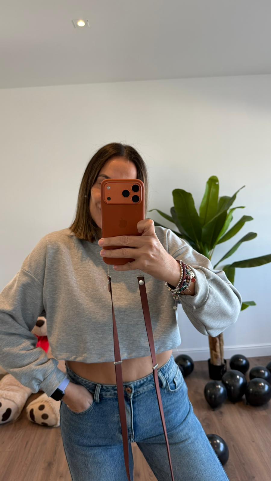 FELPA CROP GRIGIA 962711 NEW