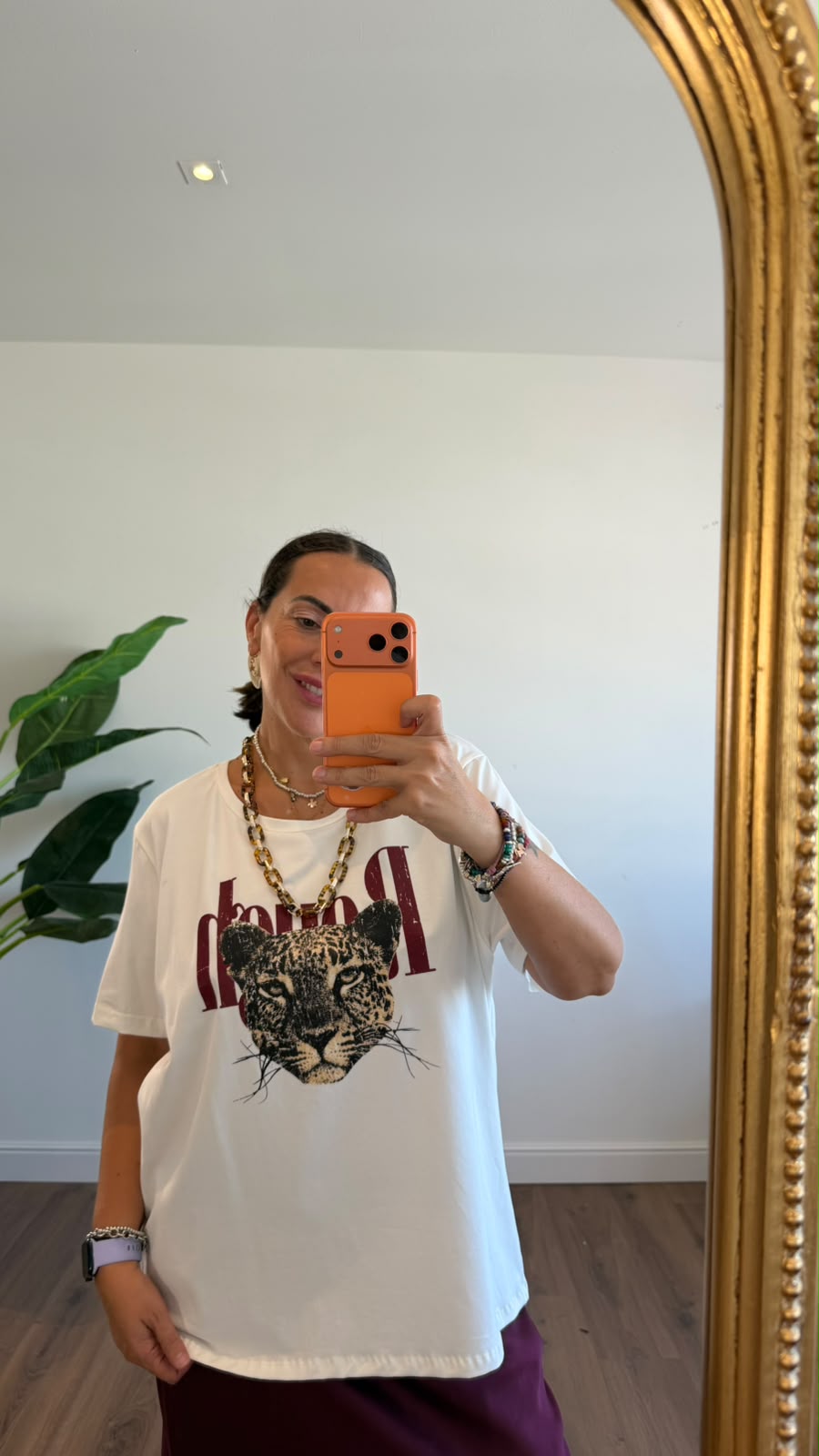 TSHIRT CON STAMPA E CATENA STS7411 SUSY STAR NEW