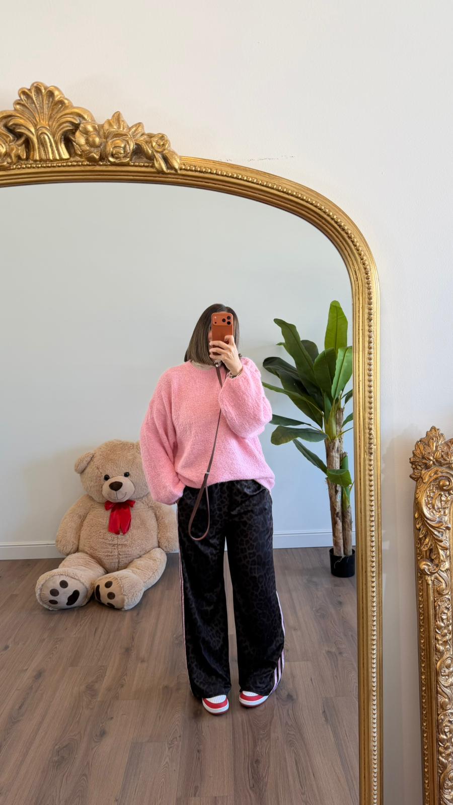 PANTALONE LEOPARDATO BANDE ROSA NEW