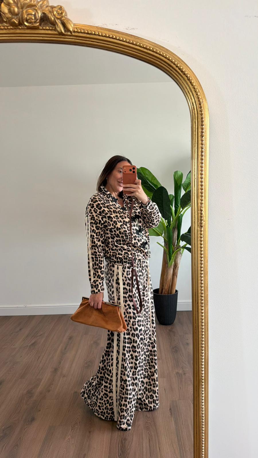 PANTALONE LEOPARDATO A ZAMPA 7809 NEW