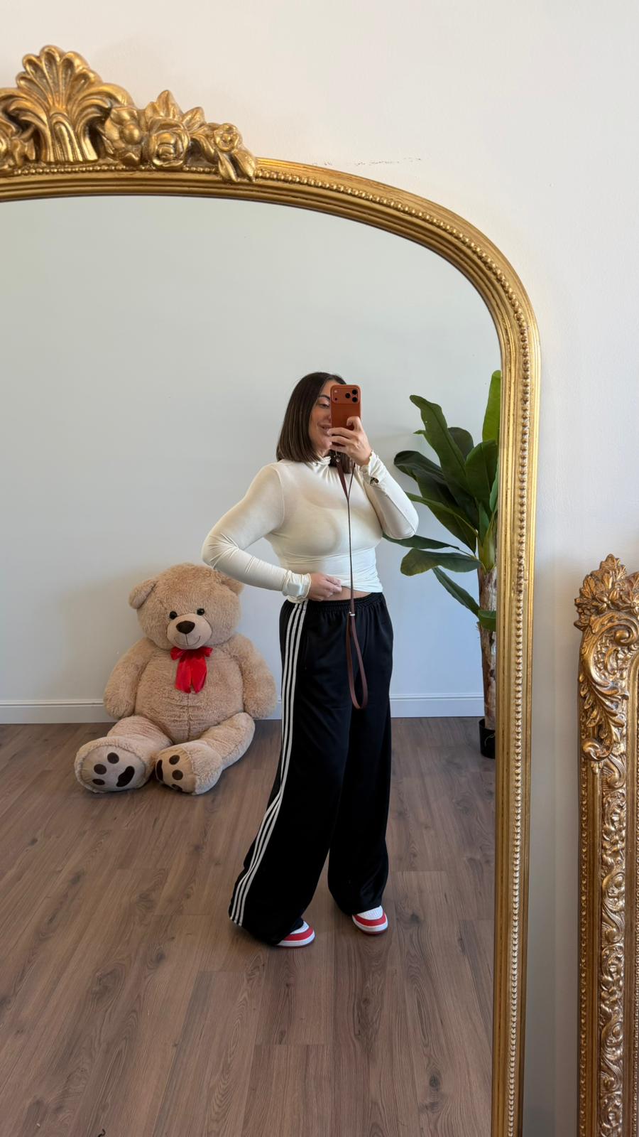 PANTALONE NERO RIGHE BIANCHE NEW