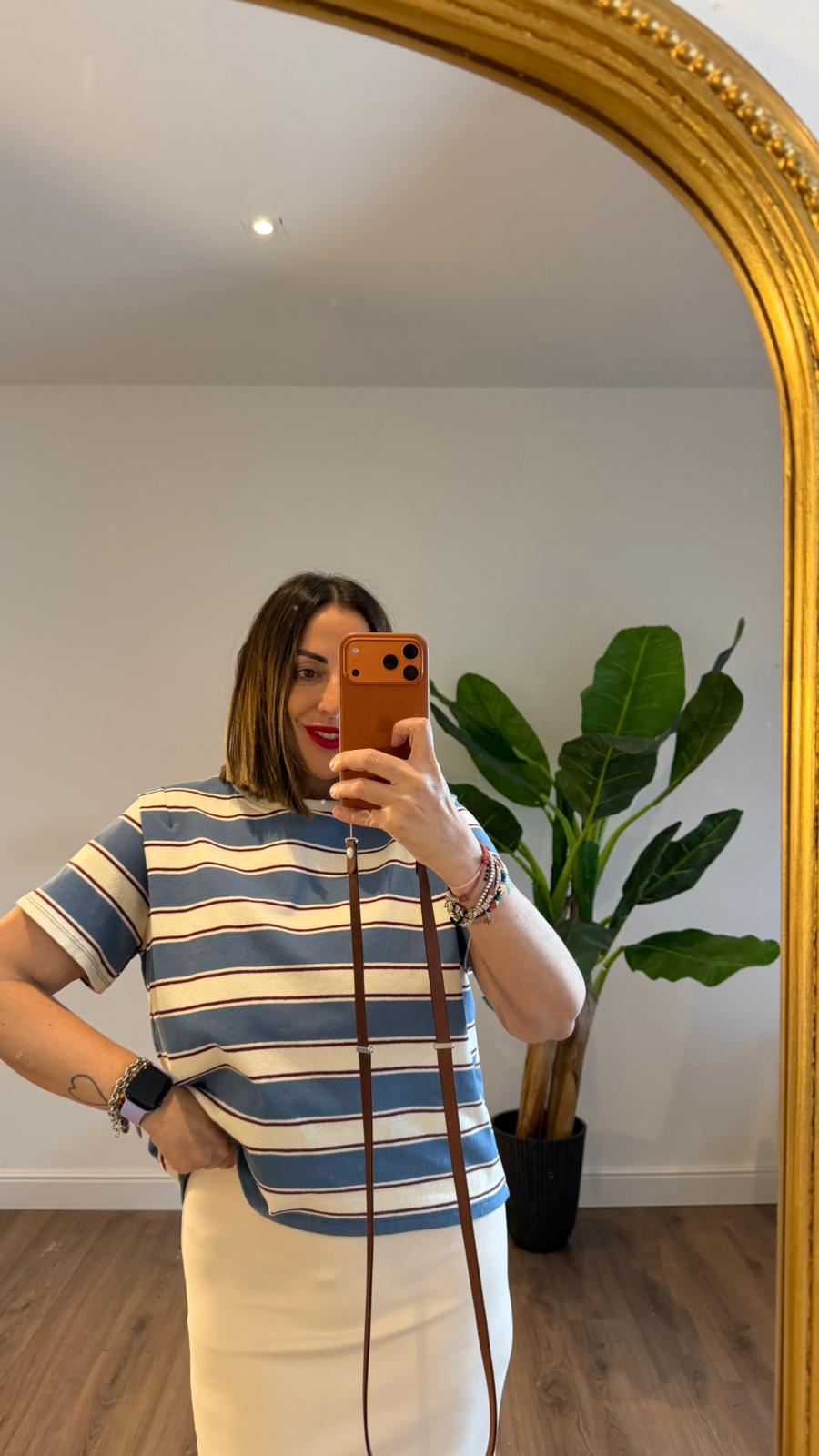 T-SHIRT A RIGHE 12124 NEW