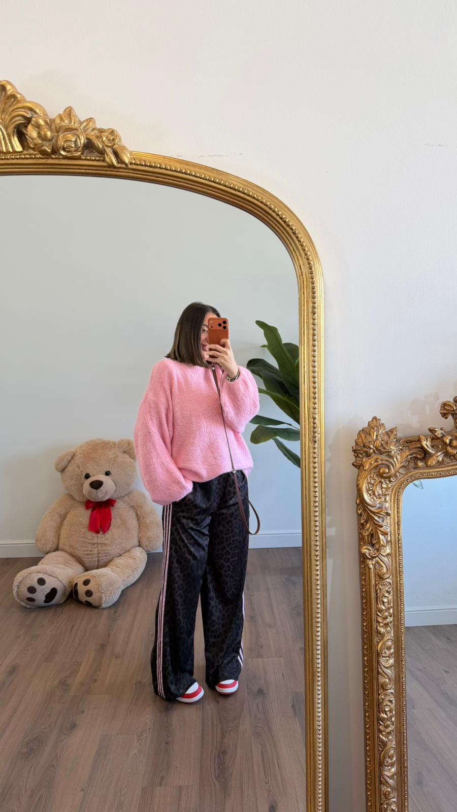 PANTALONE LEOPARDATO BANDE ROSA NEW