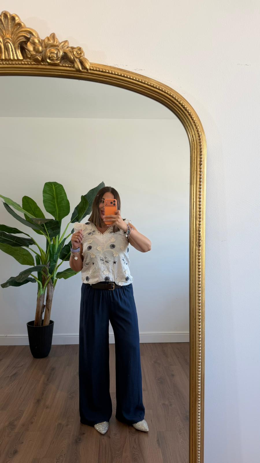 PANTALONE MORBIDO BLU 979656 NEW