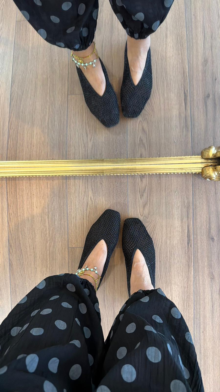 BALLERINA NERA TRAFORATA 6285 NEW