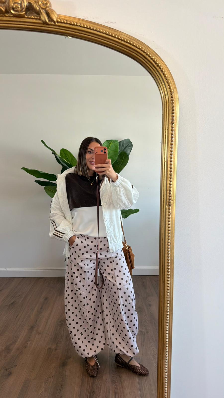PANTALONE A POIS 13657 NEW
