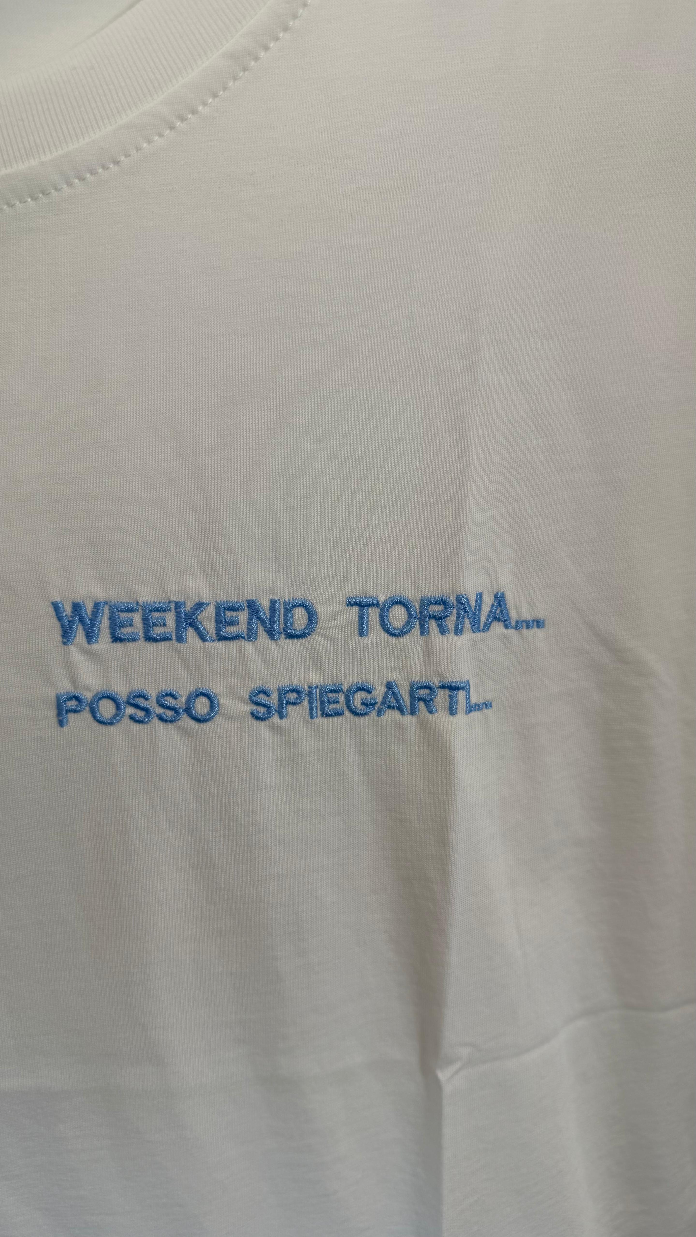 T-SHIRT "WEEKWND TORNA POSSO SPIEGARTI" 2529 NEW