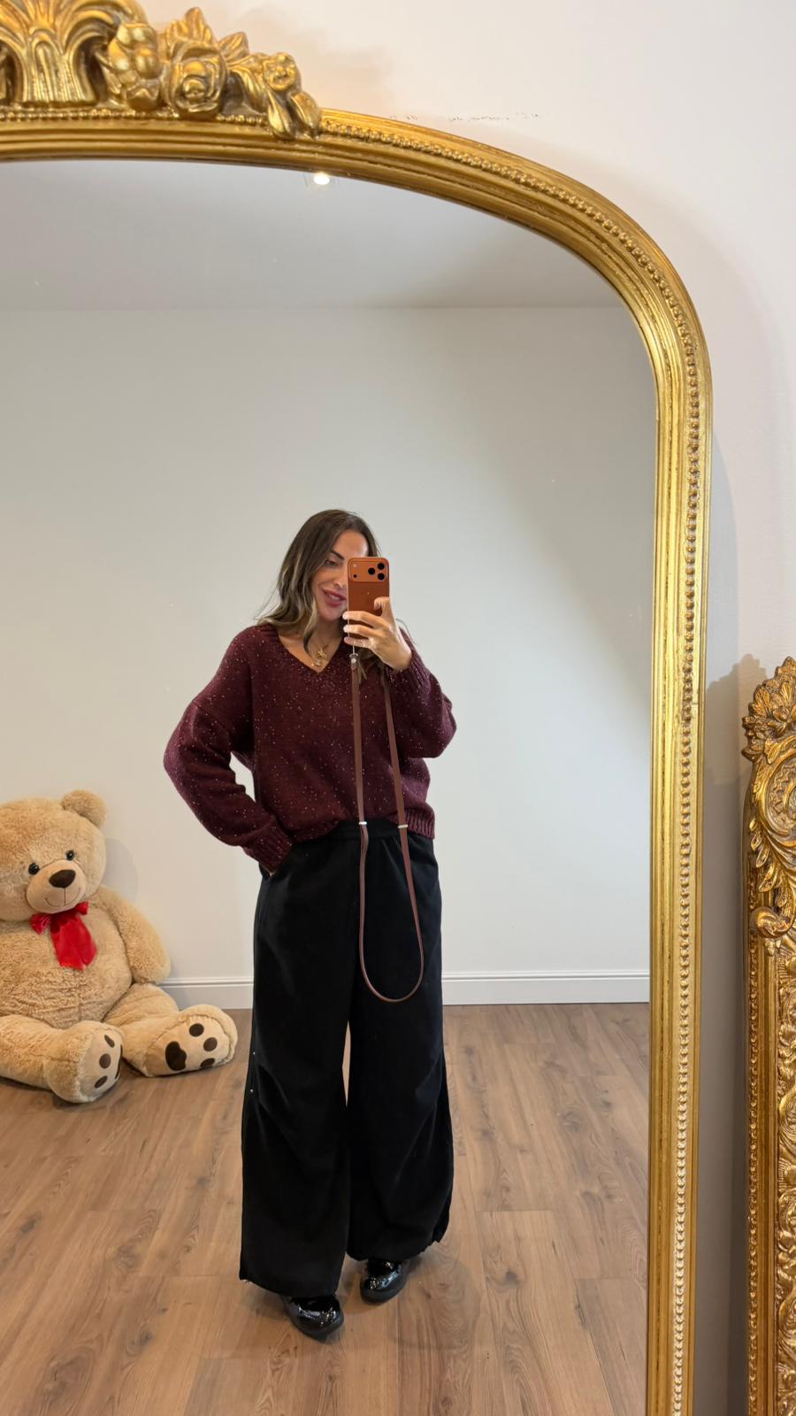 PANTALONE NERO NINA M2809 NEW