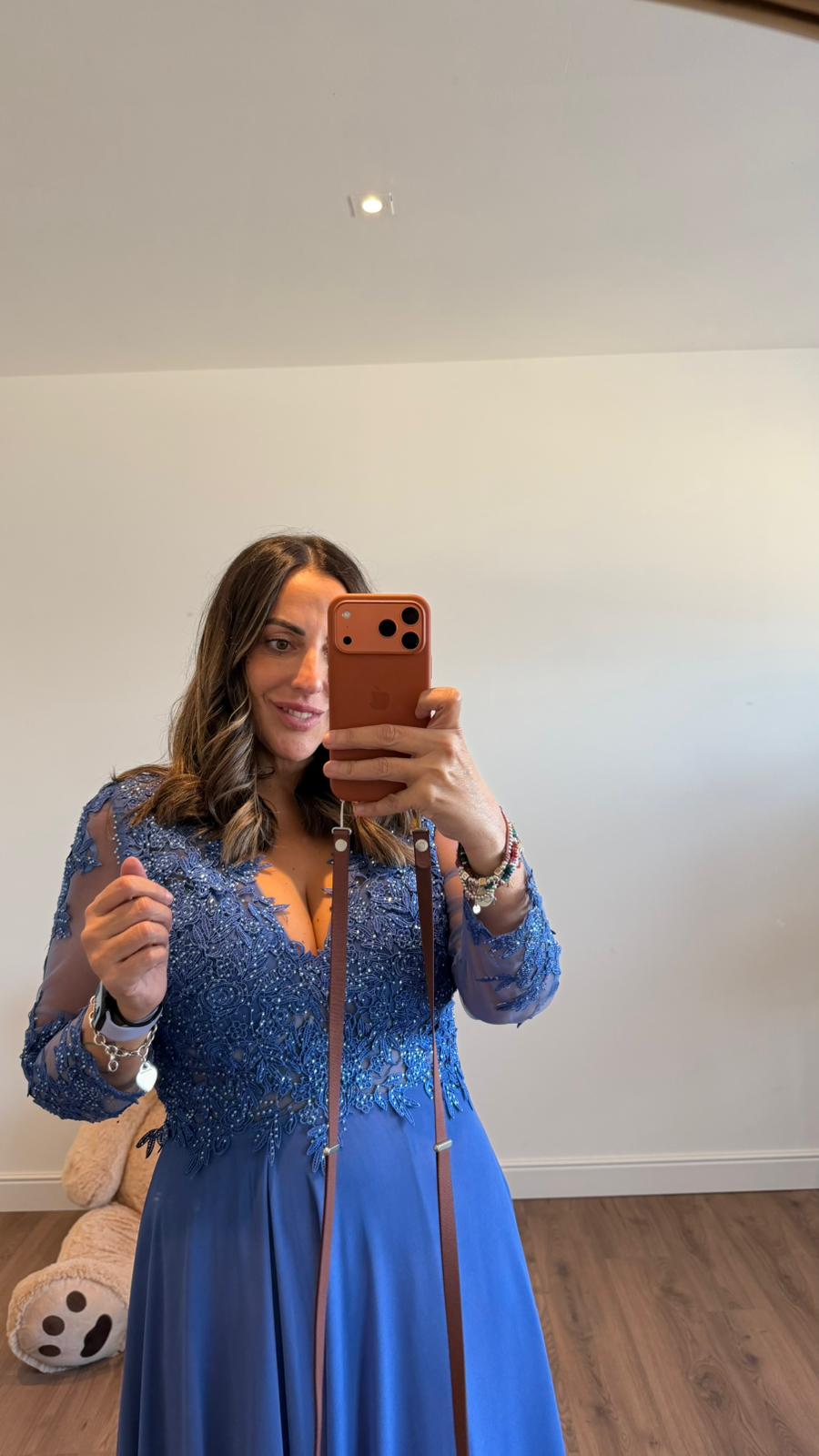 ABITO LUNGO CELESTE 8975 NEW