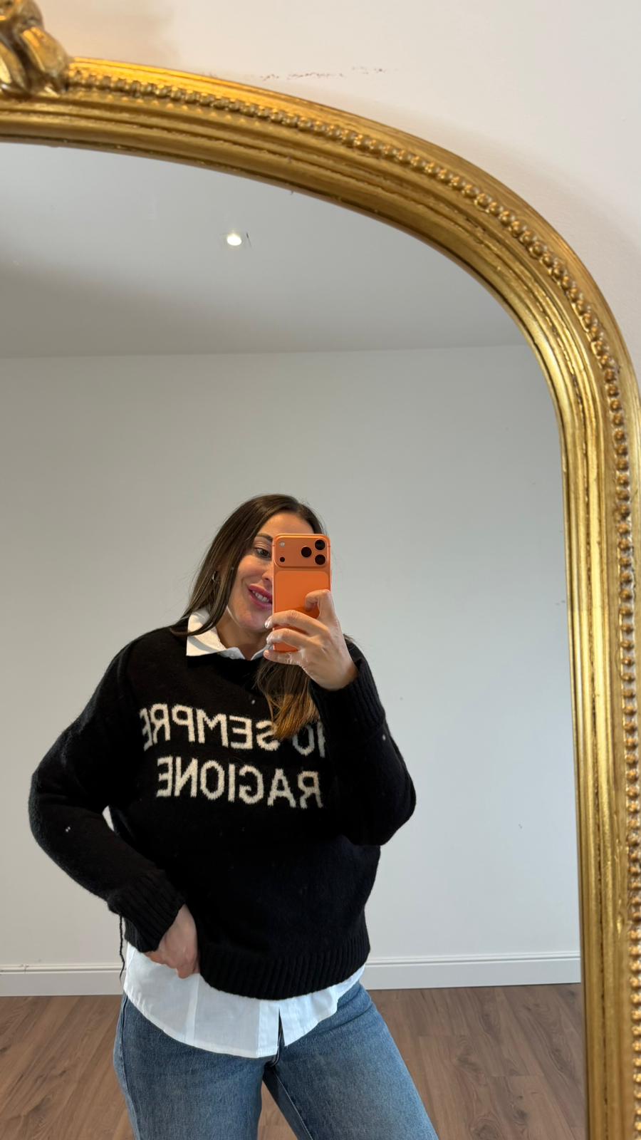 MAGLIONE "HO SEMPRE RAGIONE"  728282 NEW