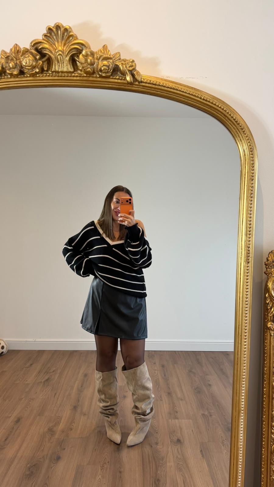 PANTALONCINO/GONNA ECOPELLE 15789 NEW