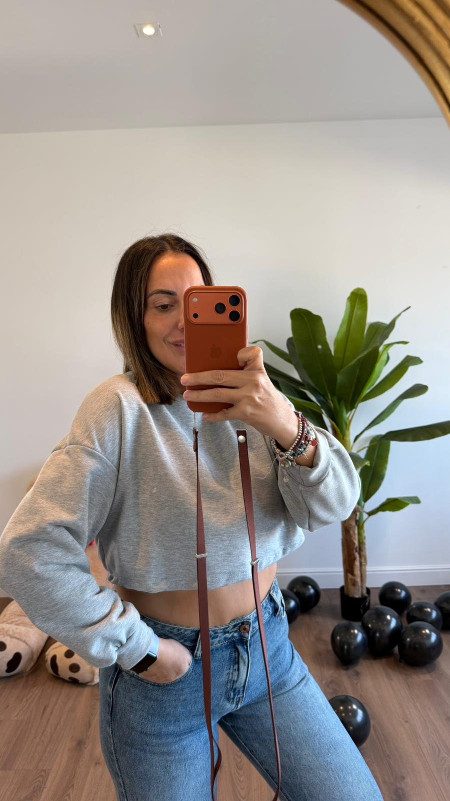 FELPA CROP GRIGIA 962711 NEW