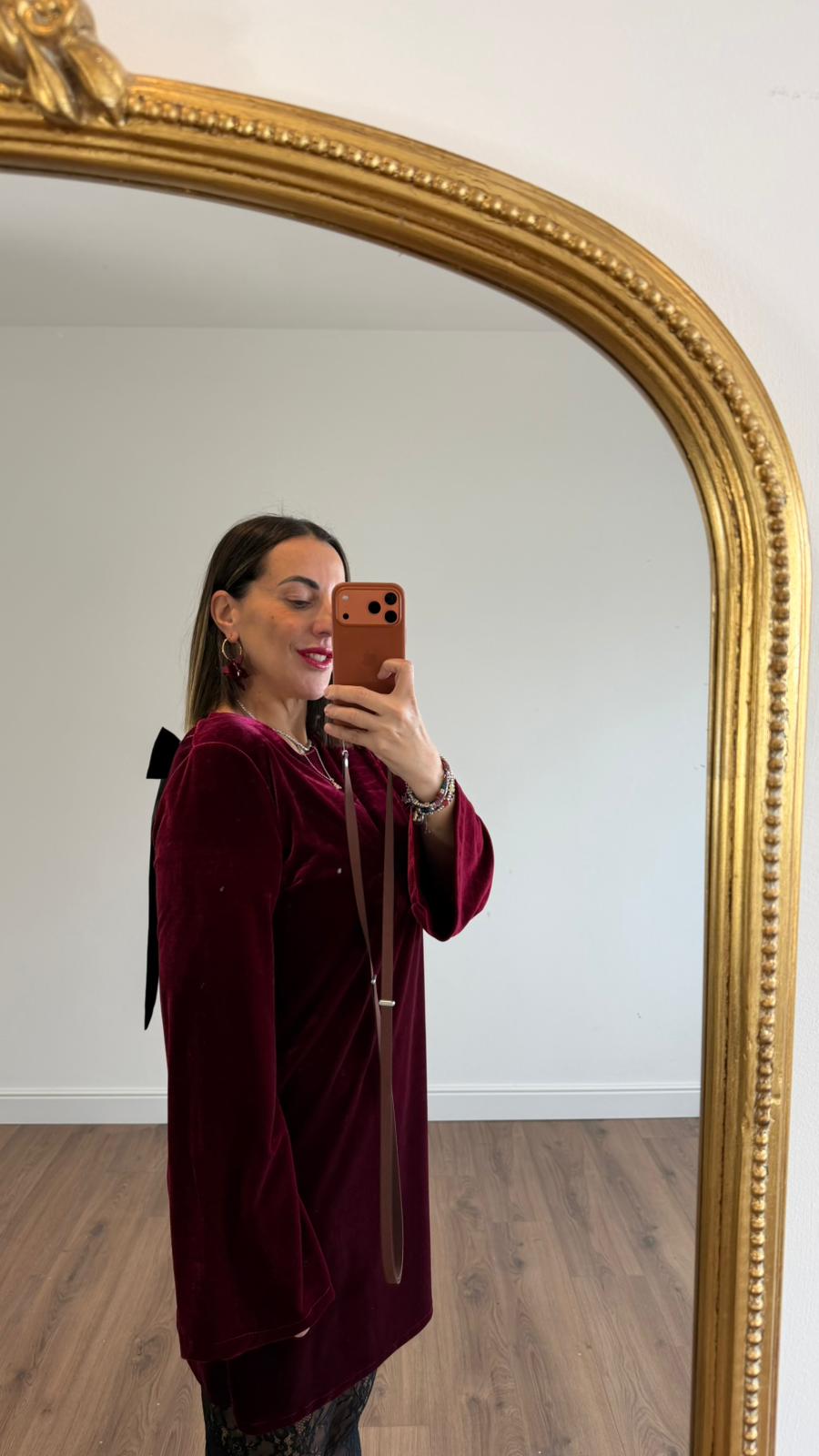 ABITO IN VELLUTO CON FIOCCO 23496 NEW