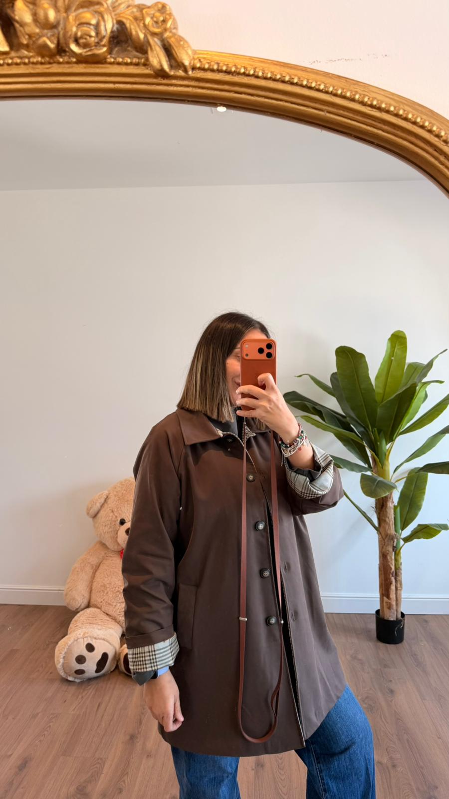 GIACCA LUNGA MARRONE 82561 NEW