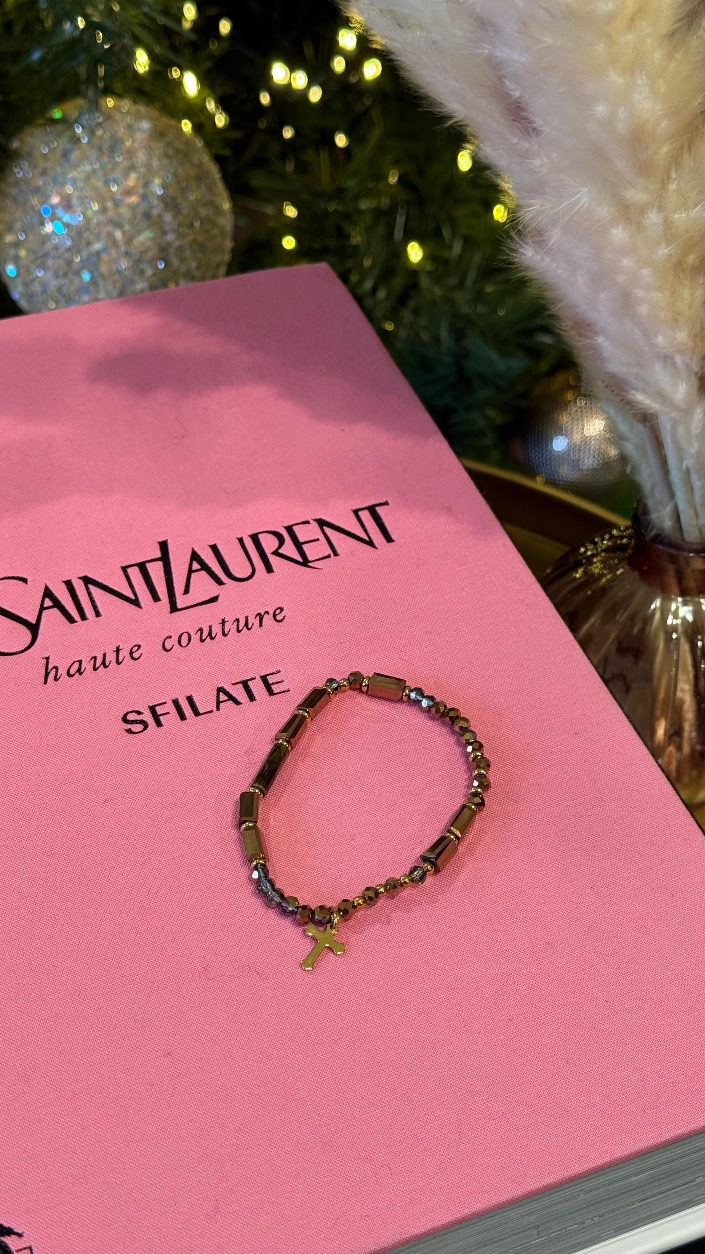 BRACCIALETTO PERLINE MARRONI NEW