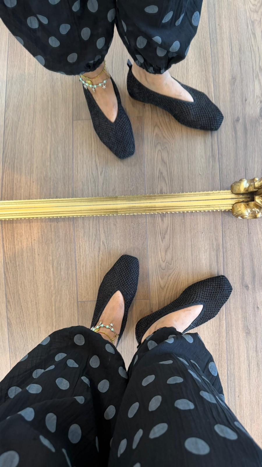 BALLERINA NERA TRAFORATA 6285 NEW