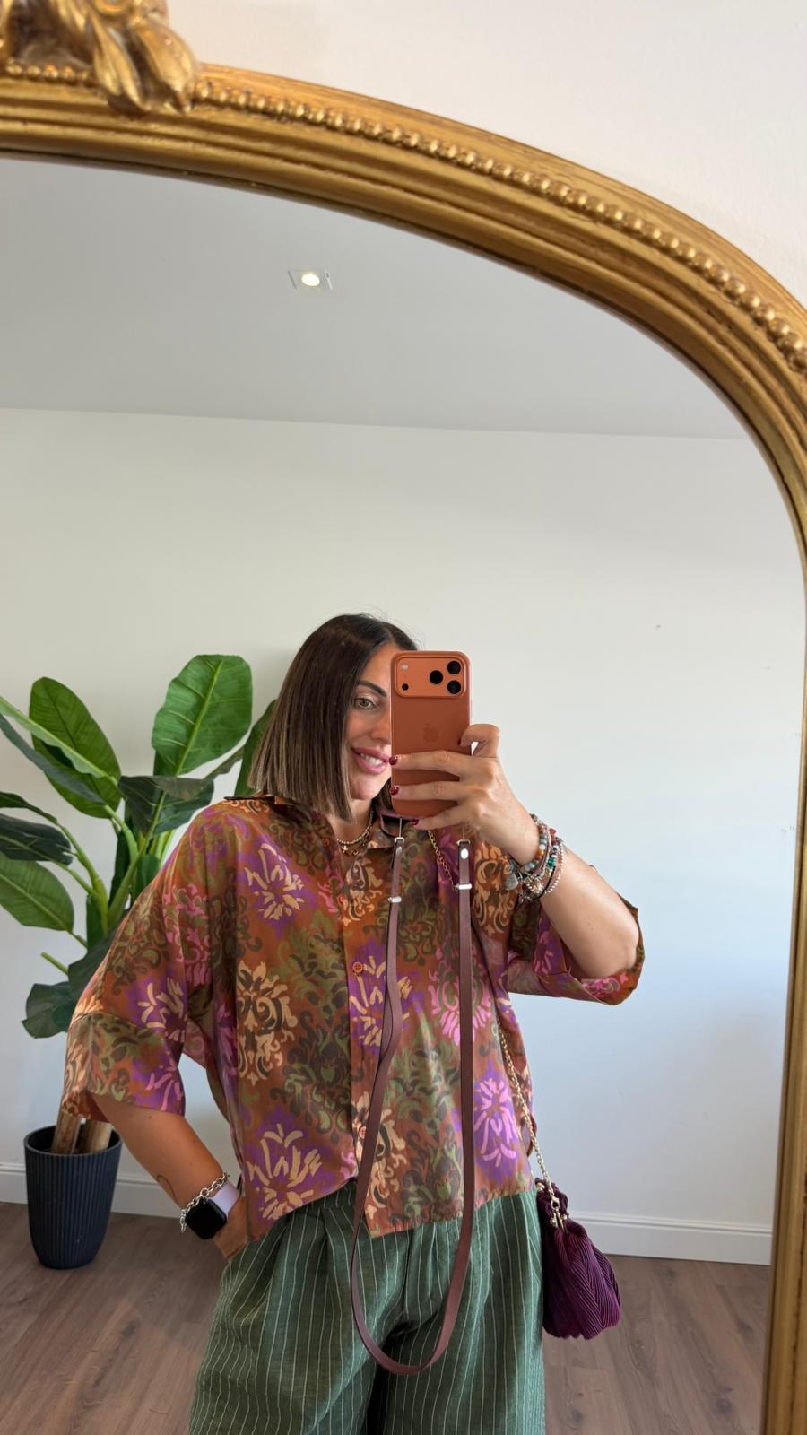 CAMICIA FIORI RUGGINE 7060 NEW