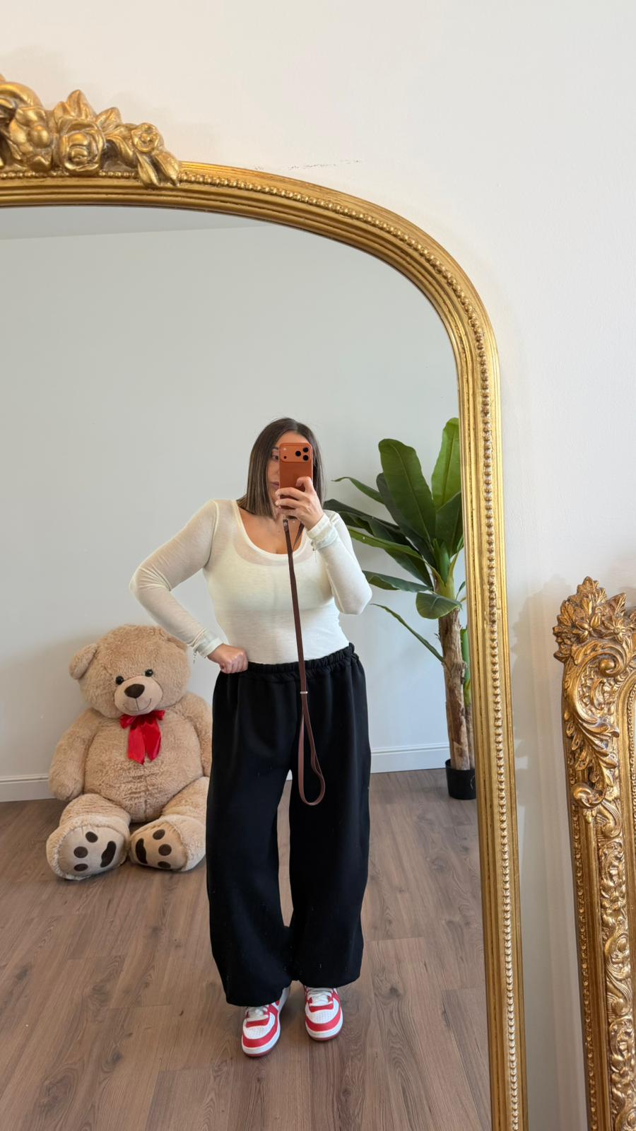 PANTALONE TUTA NERO CON BANDA GIALLA 8142 NEW