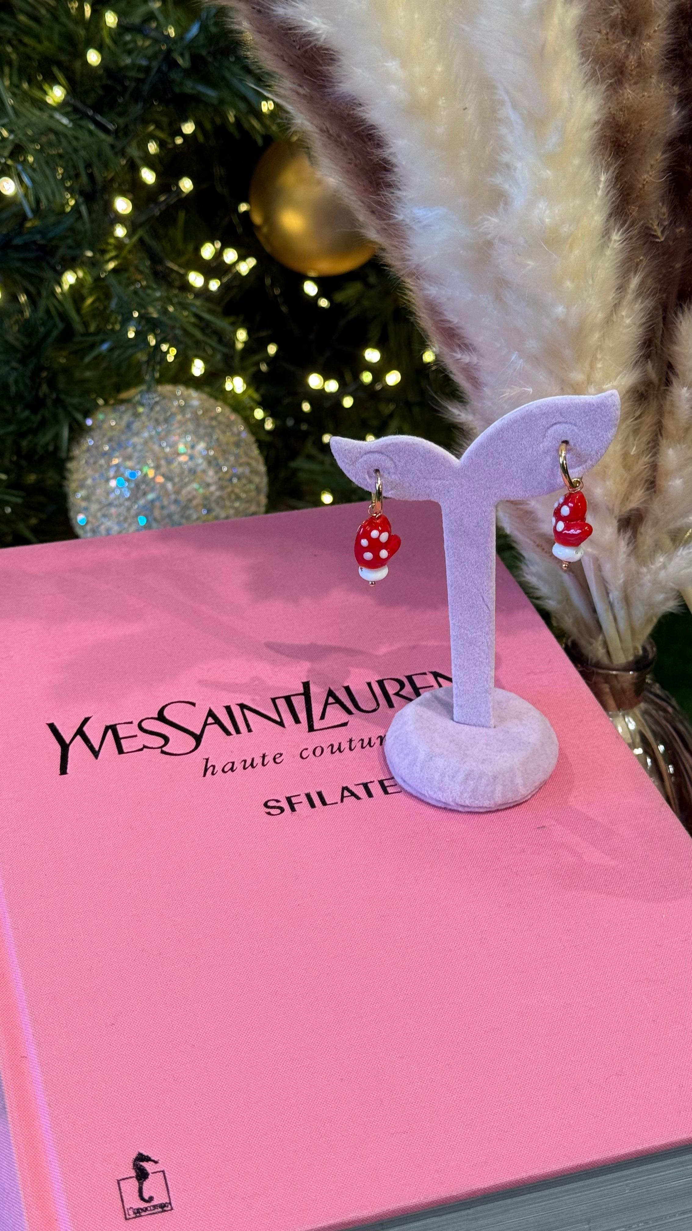 ORECCHINI GUANTI DI NATALE NEW