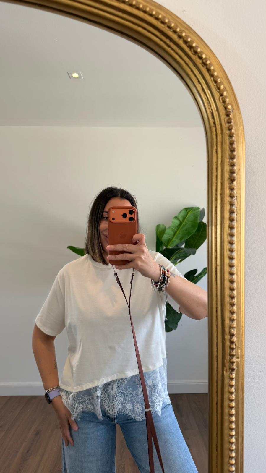 TSHIRT CON PIZZO MIA 1075 NEW