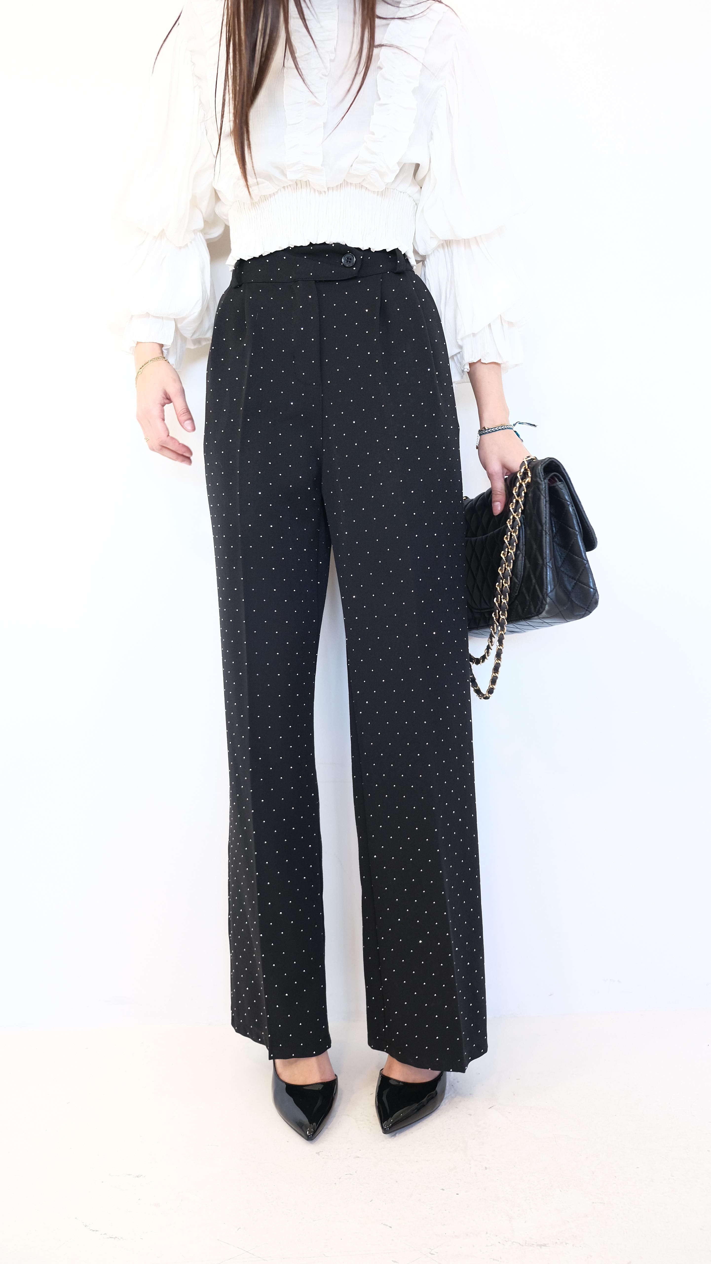 PANTALONI STRASS 16613 NEW