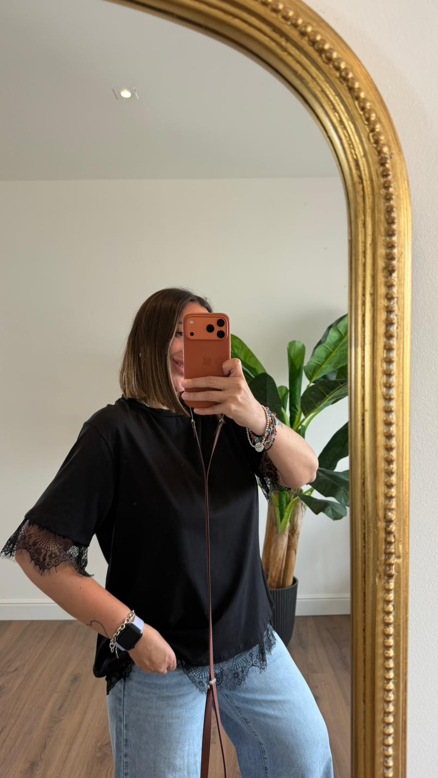 T-SHIRT CON PIZZO 1074 NEW