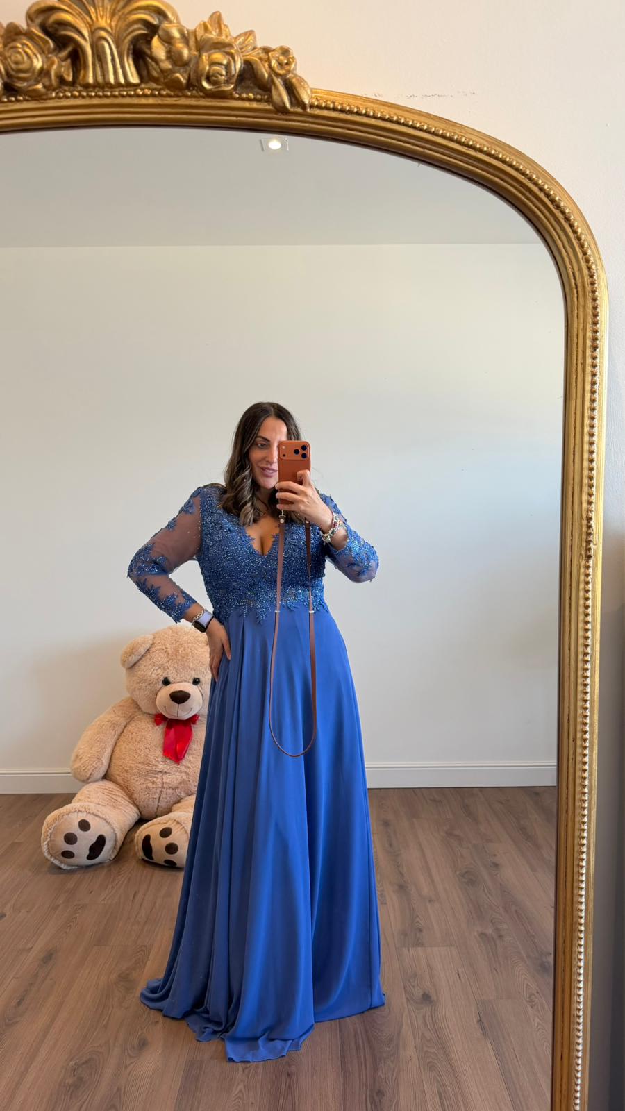 ABITO LUNGO CELESTE 8975 NEW