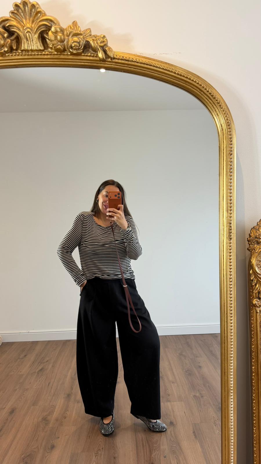 PANTALONE BAGGY NERO 55150 NEW