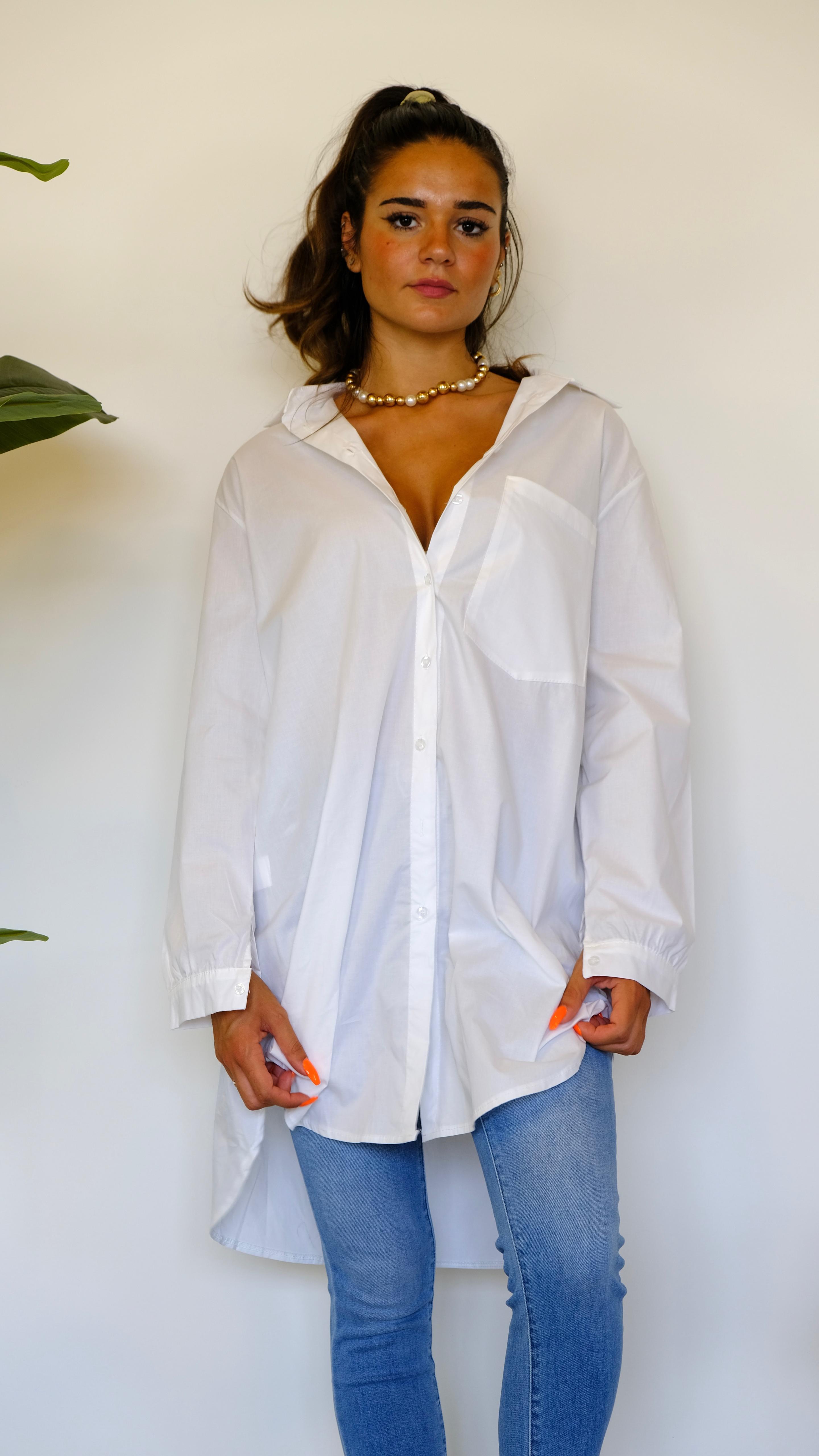 CAMICIA LUNGA BIANCA LS13800