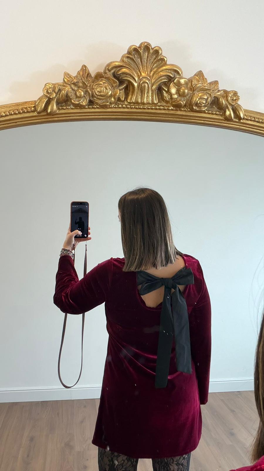 ABITO IN VELLUTO CON FIOCCO 23496 NEW