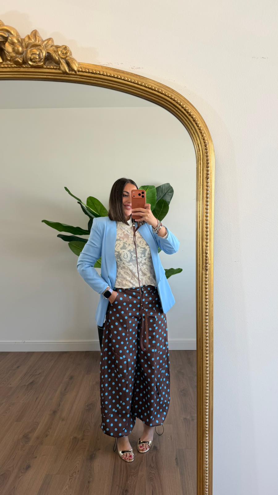 PANTALONE A POIS 13657 NEW