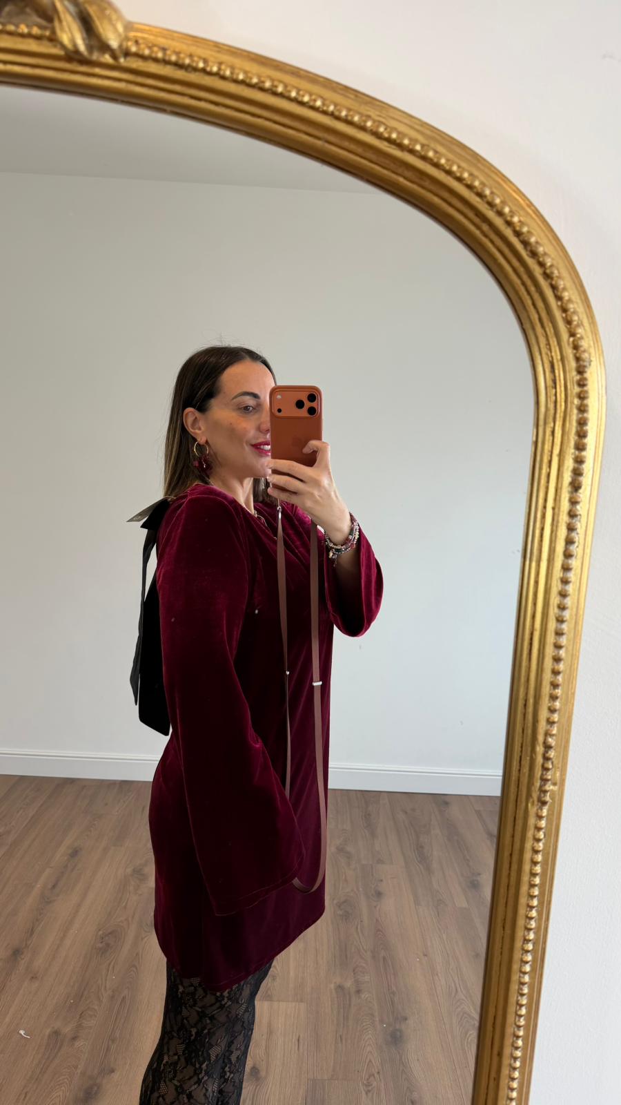 ABITO IN VELLUTO CON FIOCCO 23496 NEW