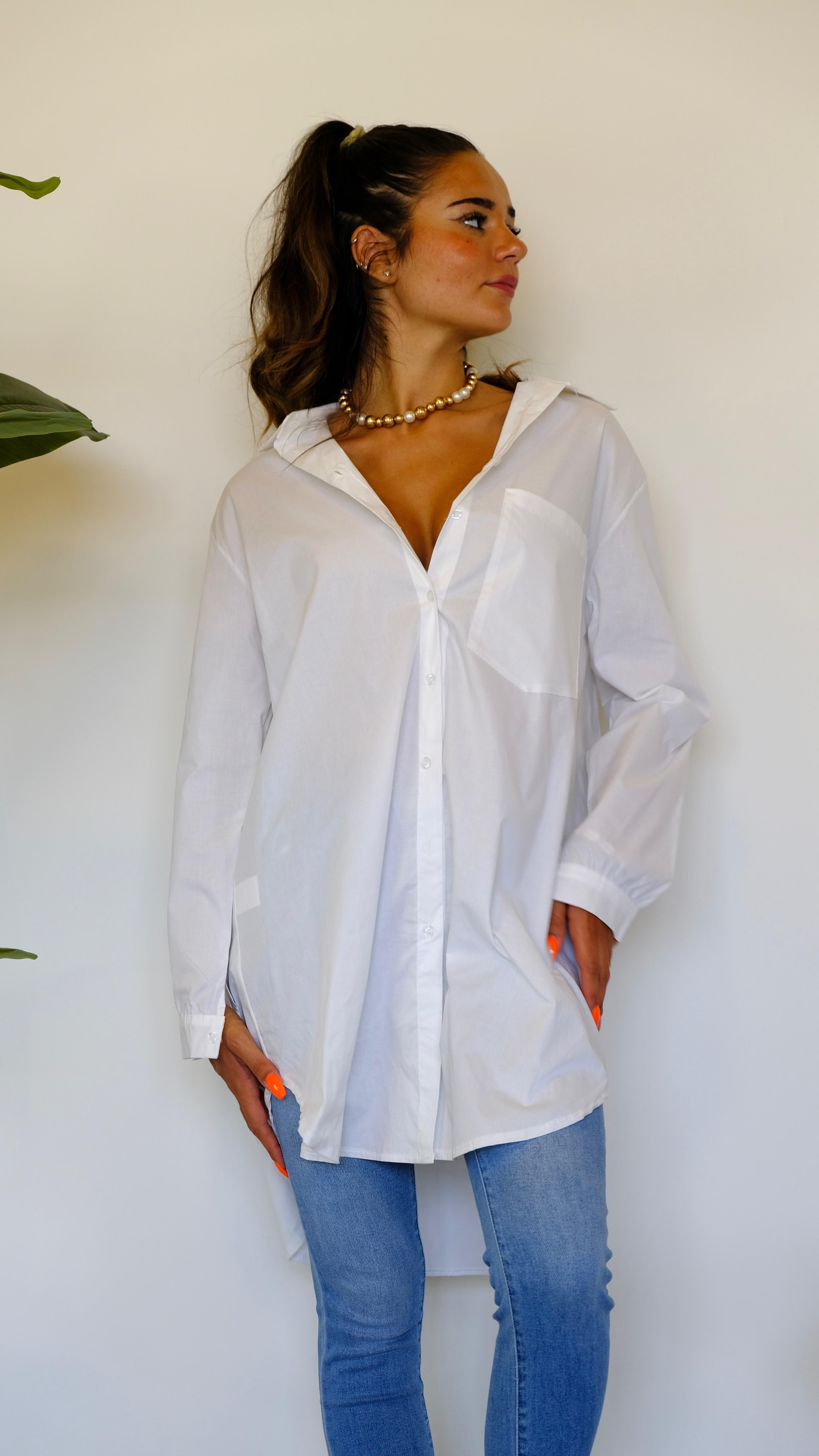 CAMICIA LUNGA BIANCA LS13800