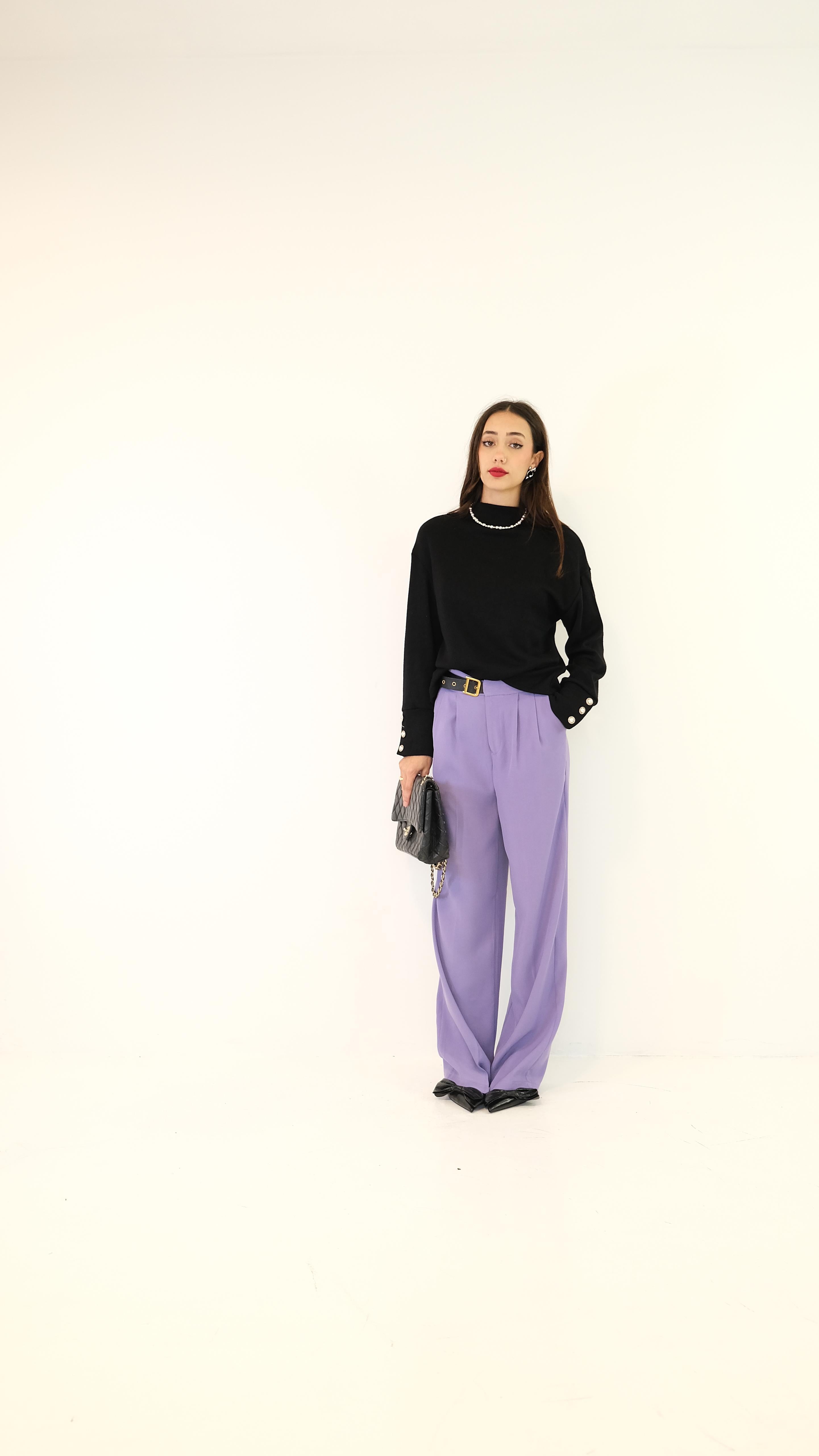 PANTALONE VIOLA 12229