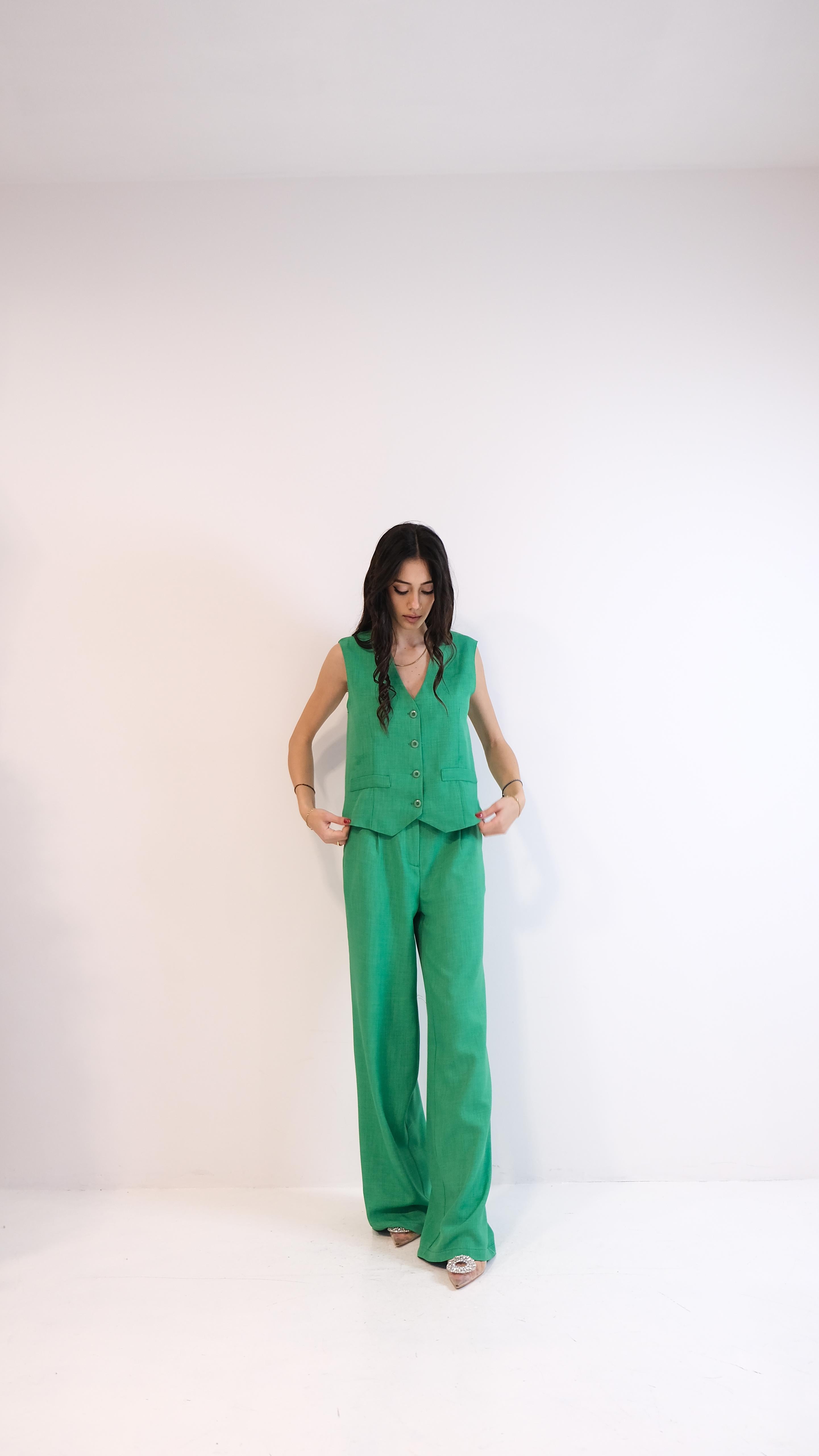 PANTALONE VERDE 22032 NEW