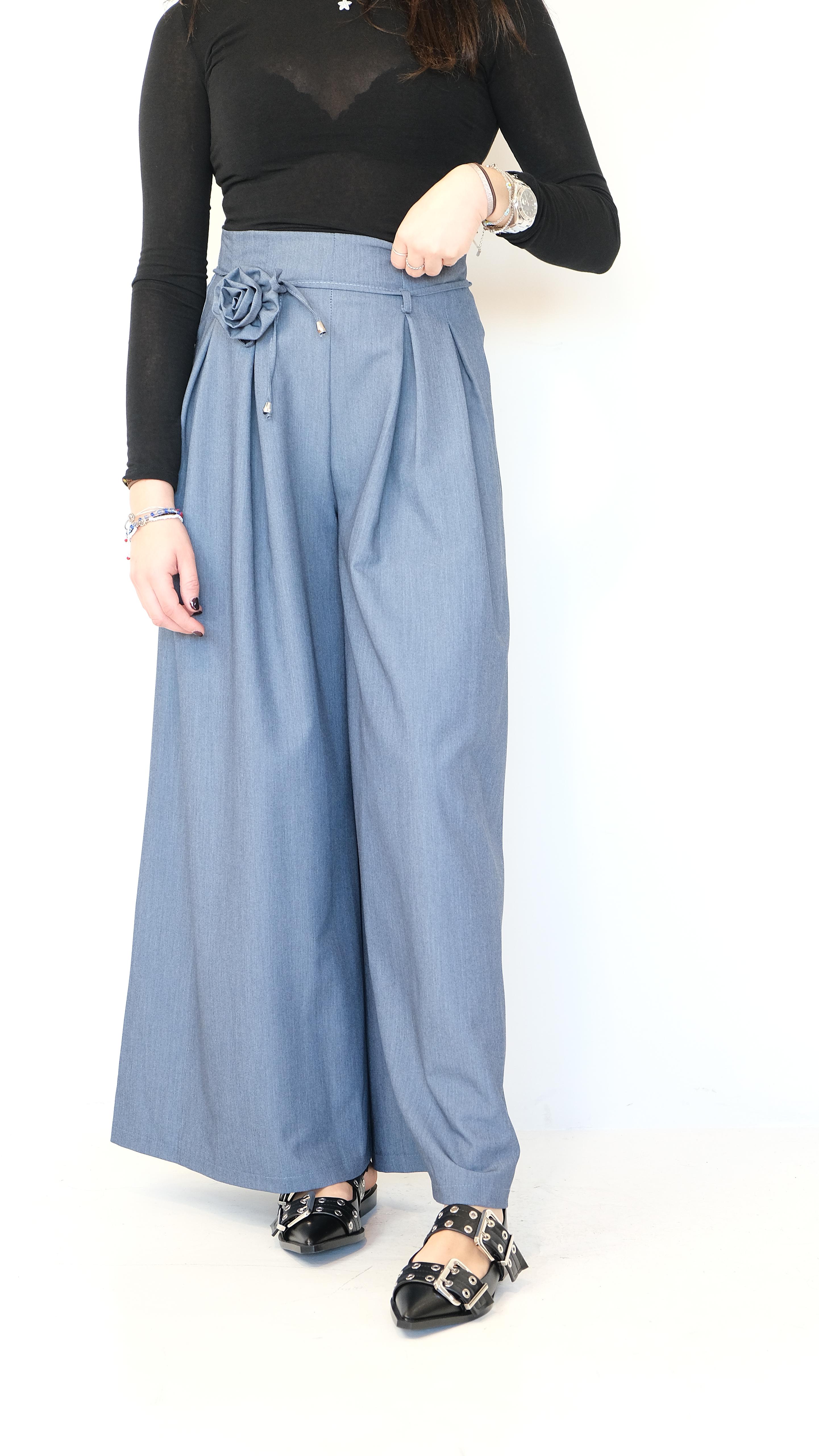 PANTALONE PALAZZO ANTRACITE 217101 NEW