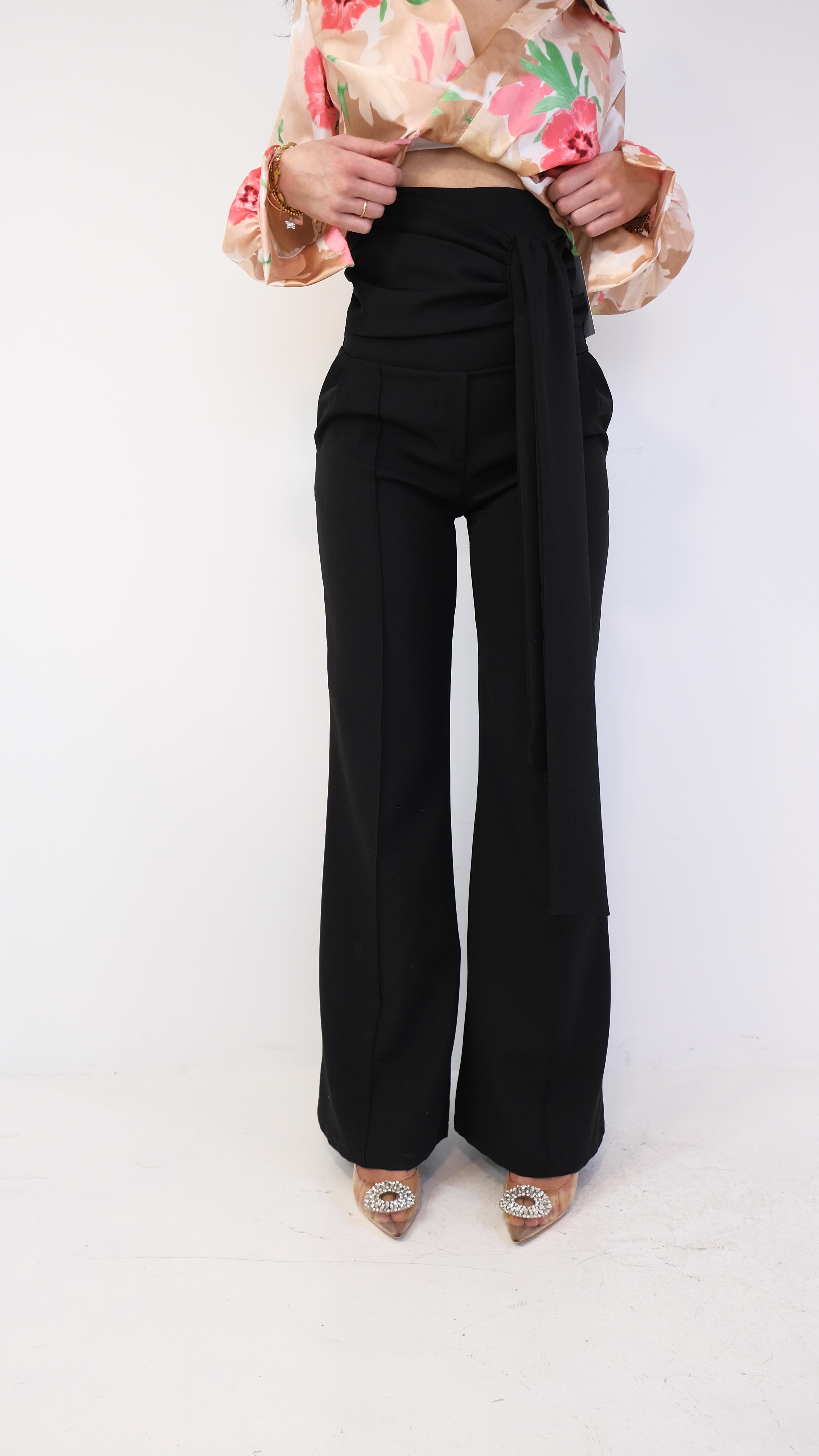 PANTALONE FIOCCO NERO 6709 NEW