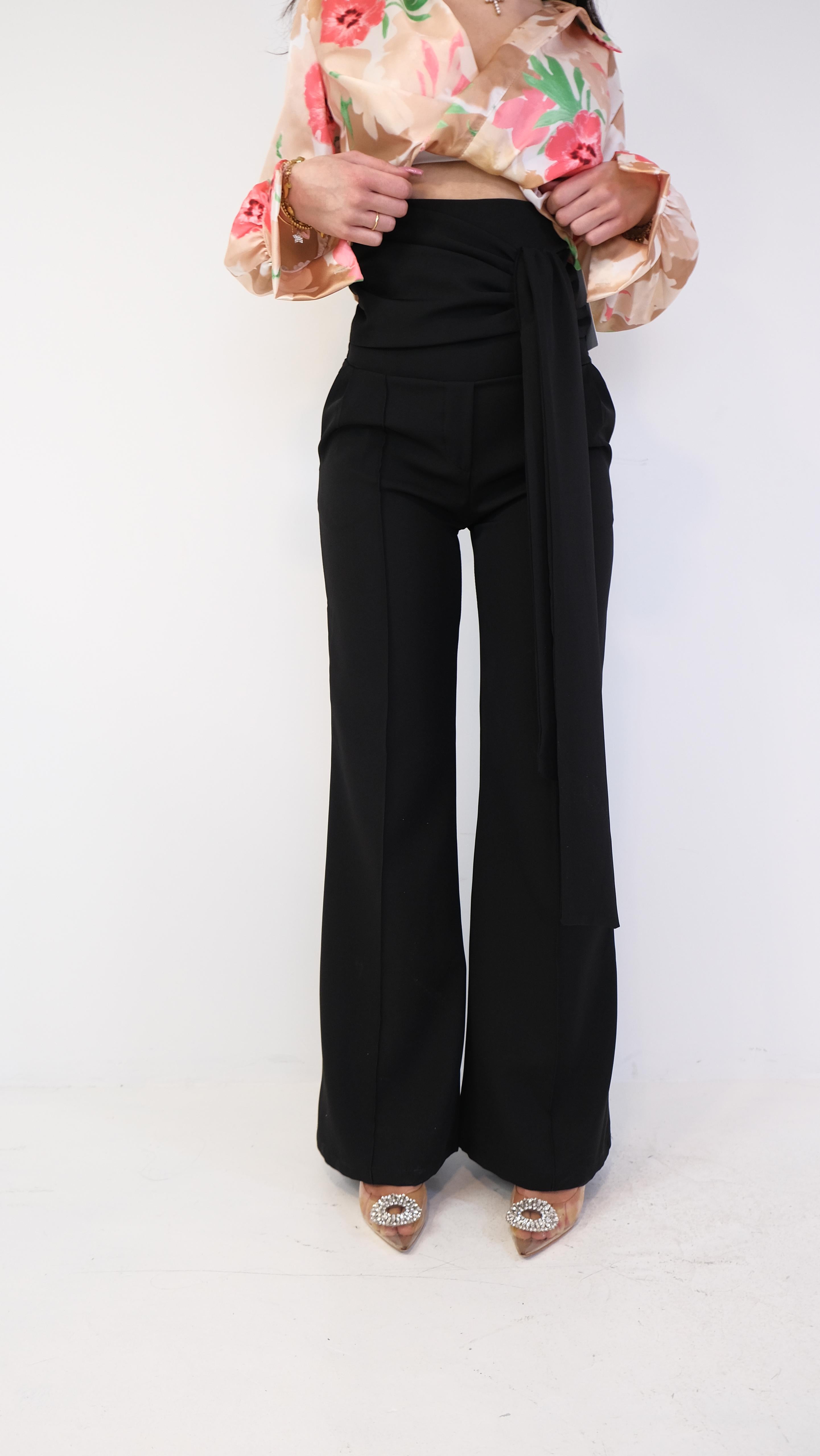 PANTALONE FIOCCO NERO 6709 NEW