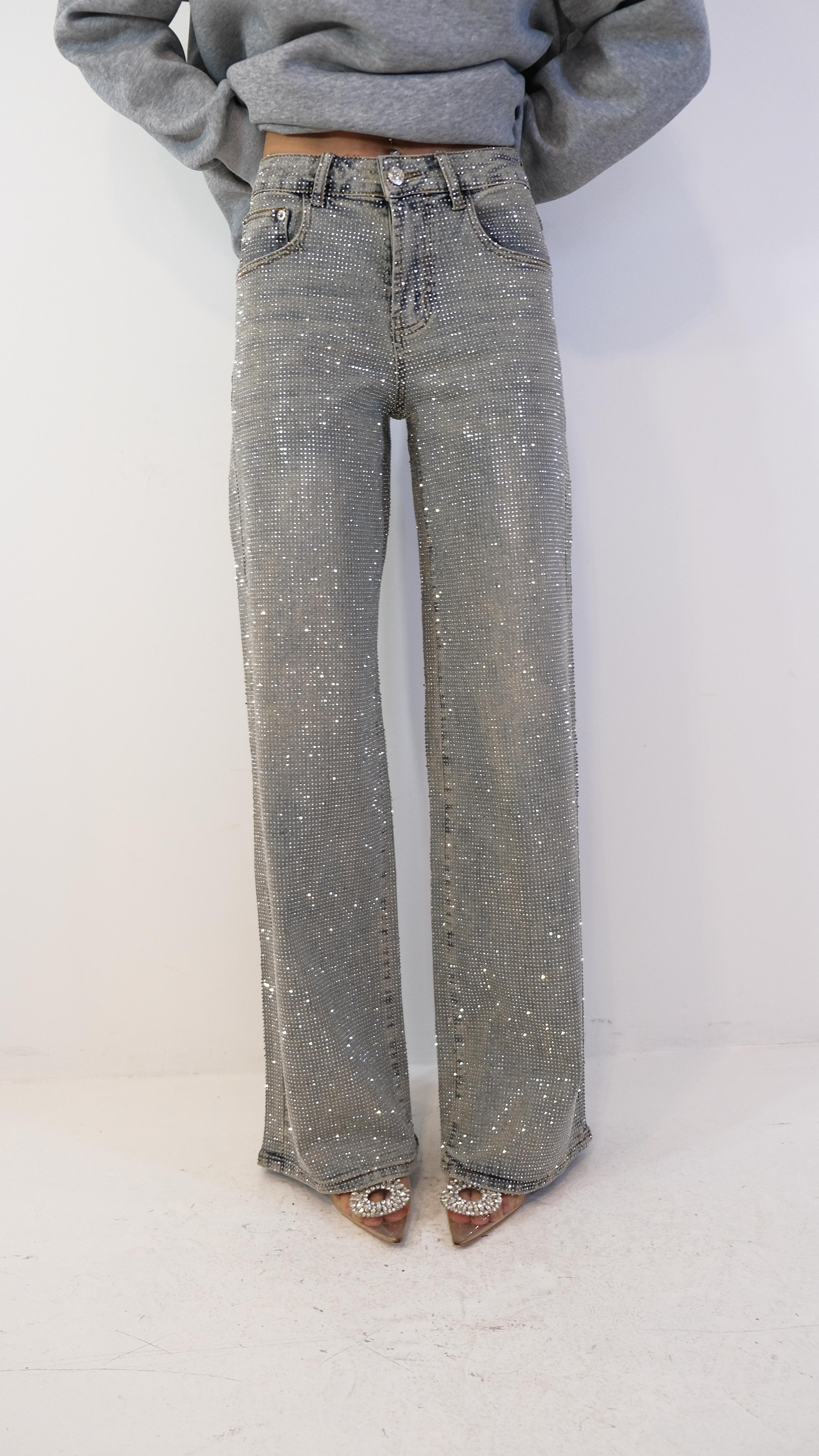 JEANS A PALAZZO STRASS 21186 NEW