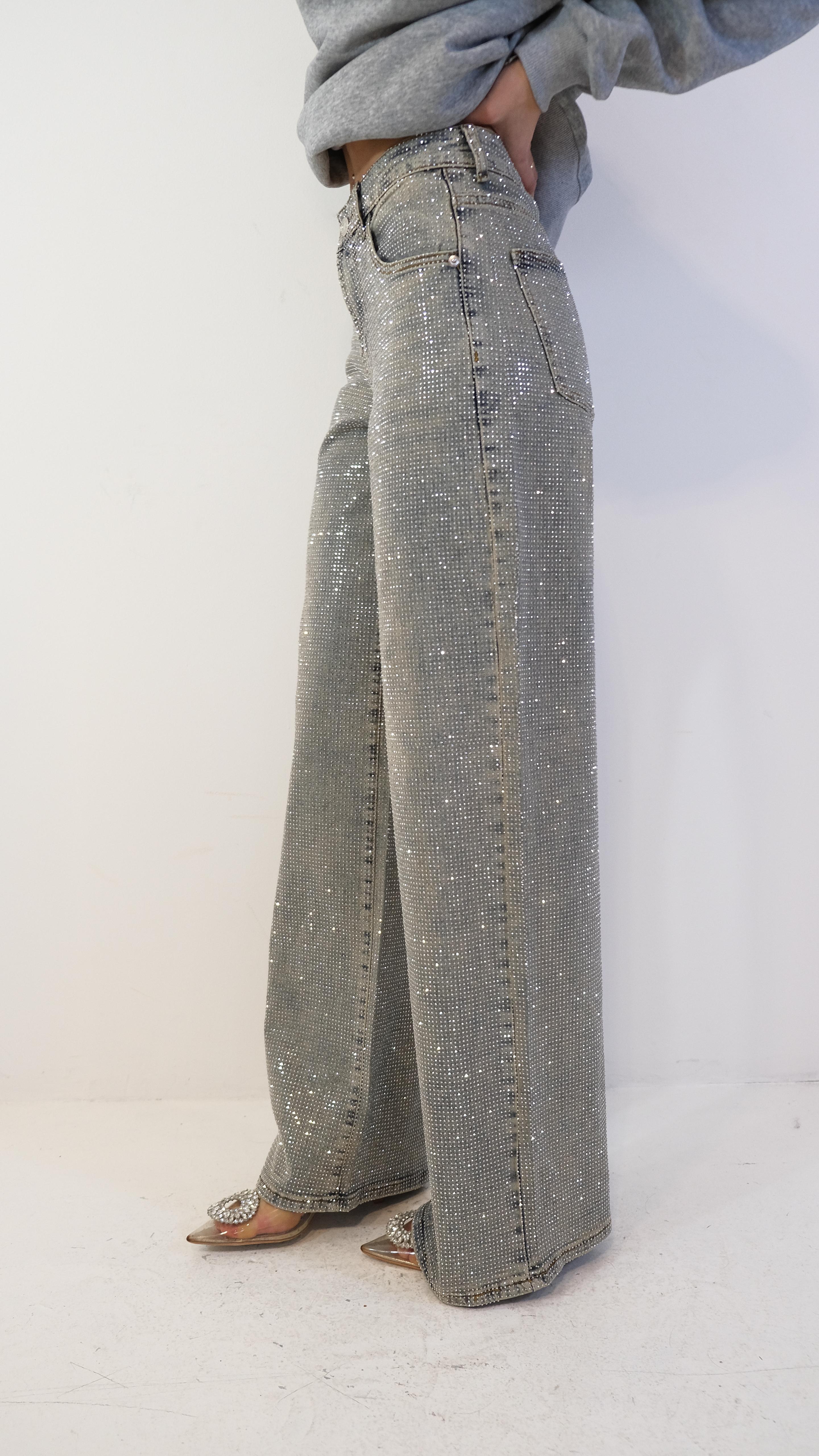 JEANS A PALAZZO STRASS 21186 NEW