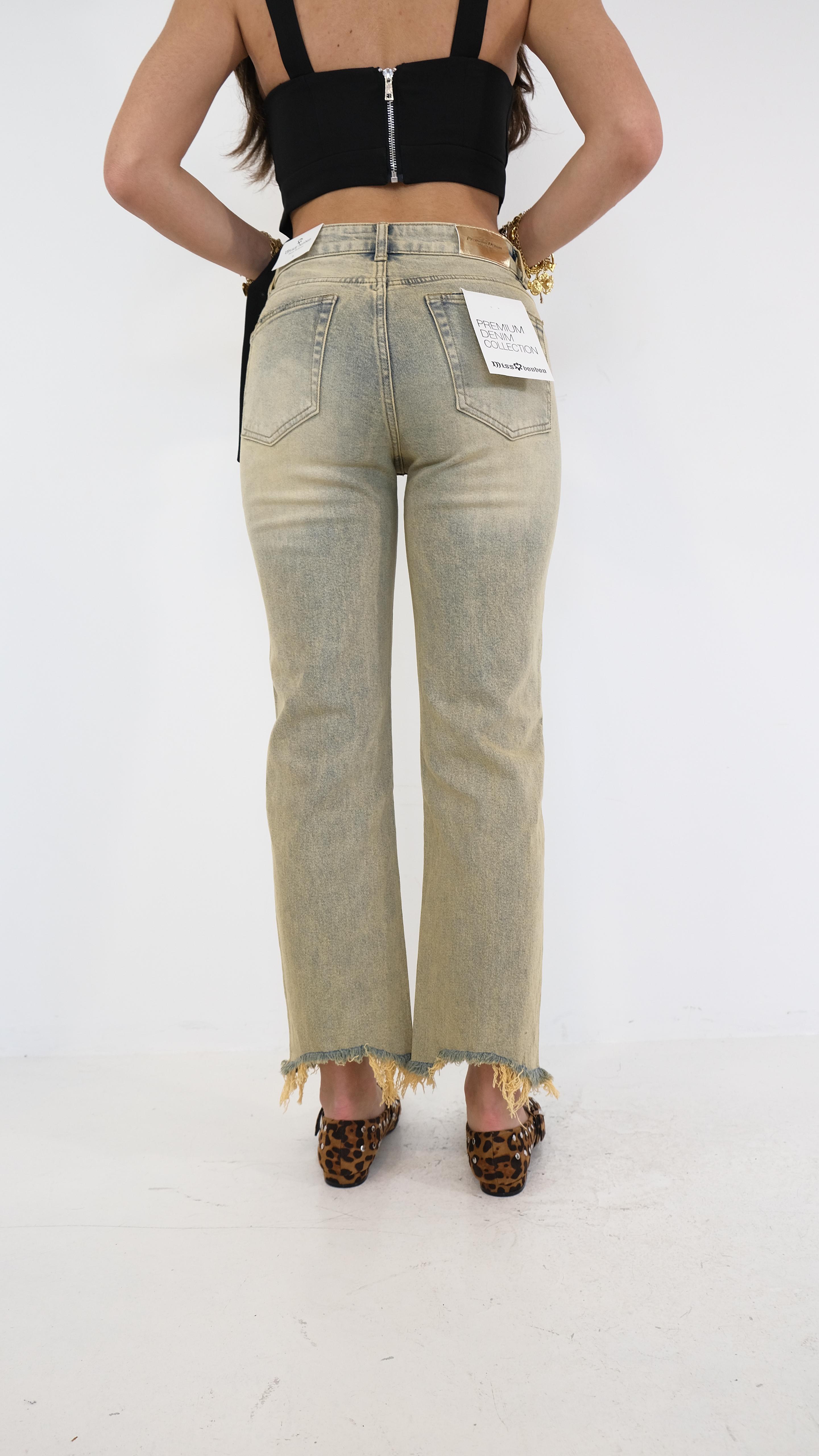 JEANS SFRANGIATO EFFETTO VINTAGE H3000 NEW