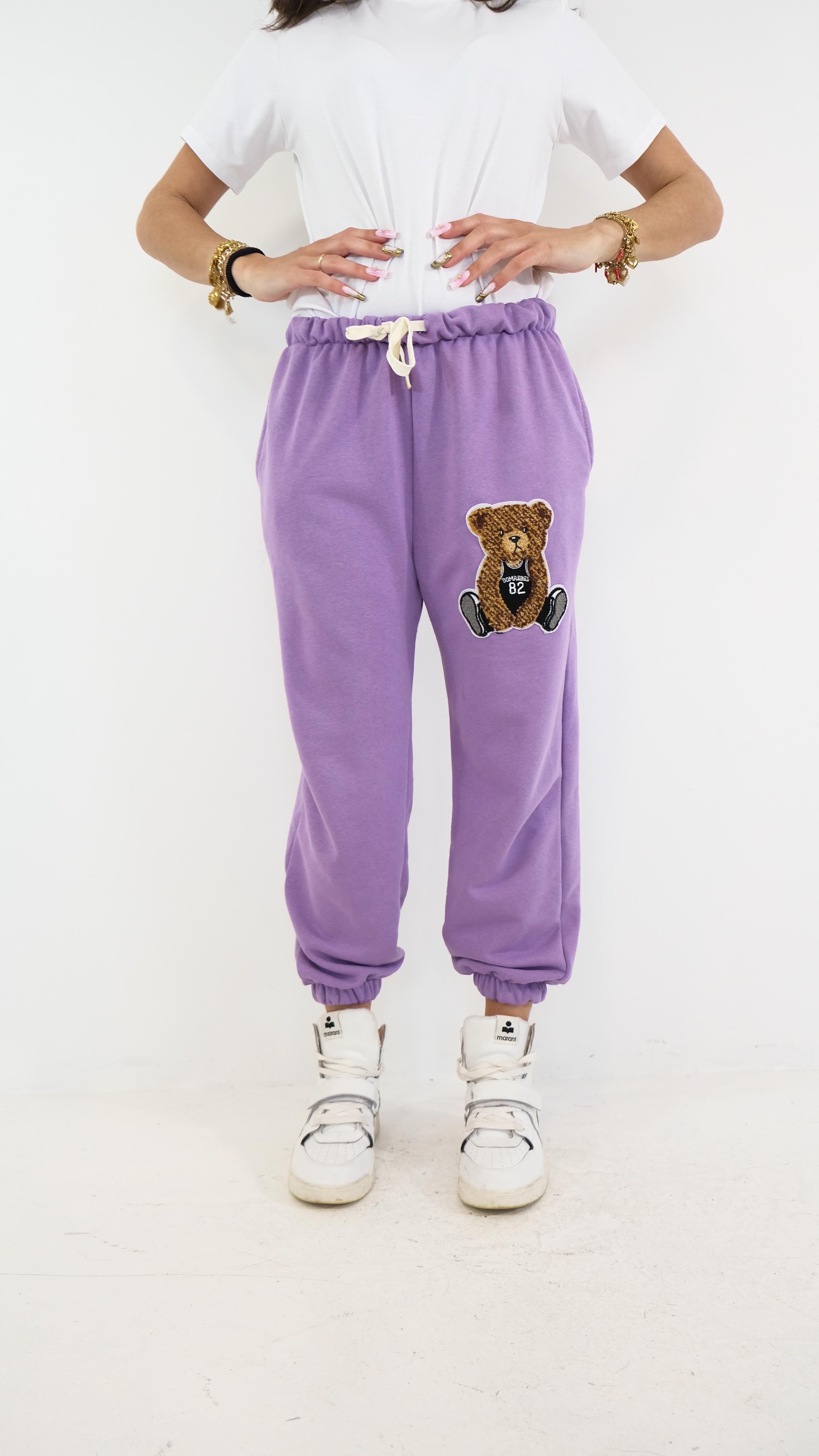 PANTALONE VIOLA ORSETTO NEW