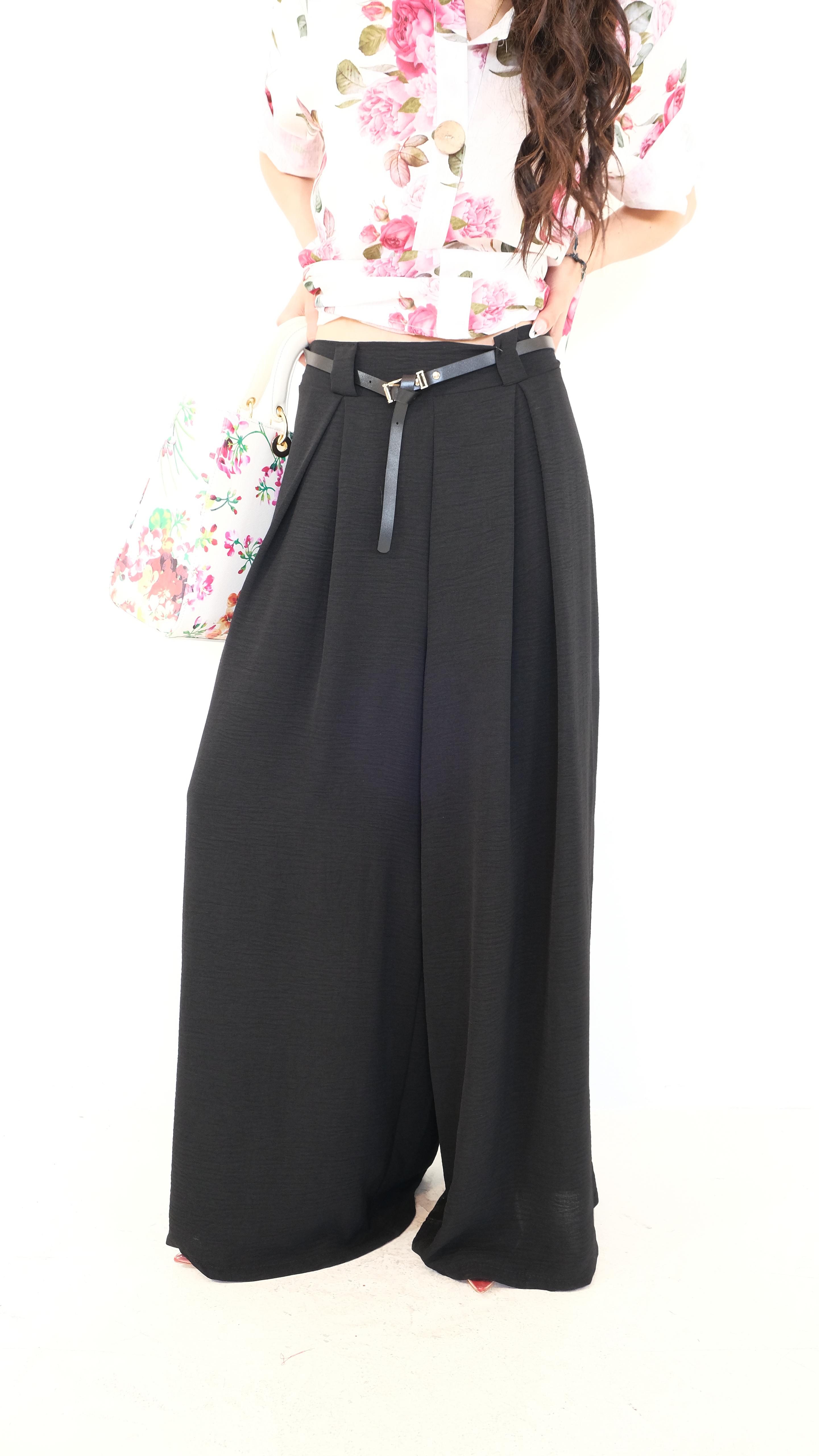 PANTALONE A PALAZZO DUE COLORI 20927 NEW