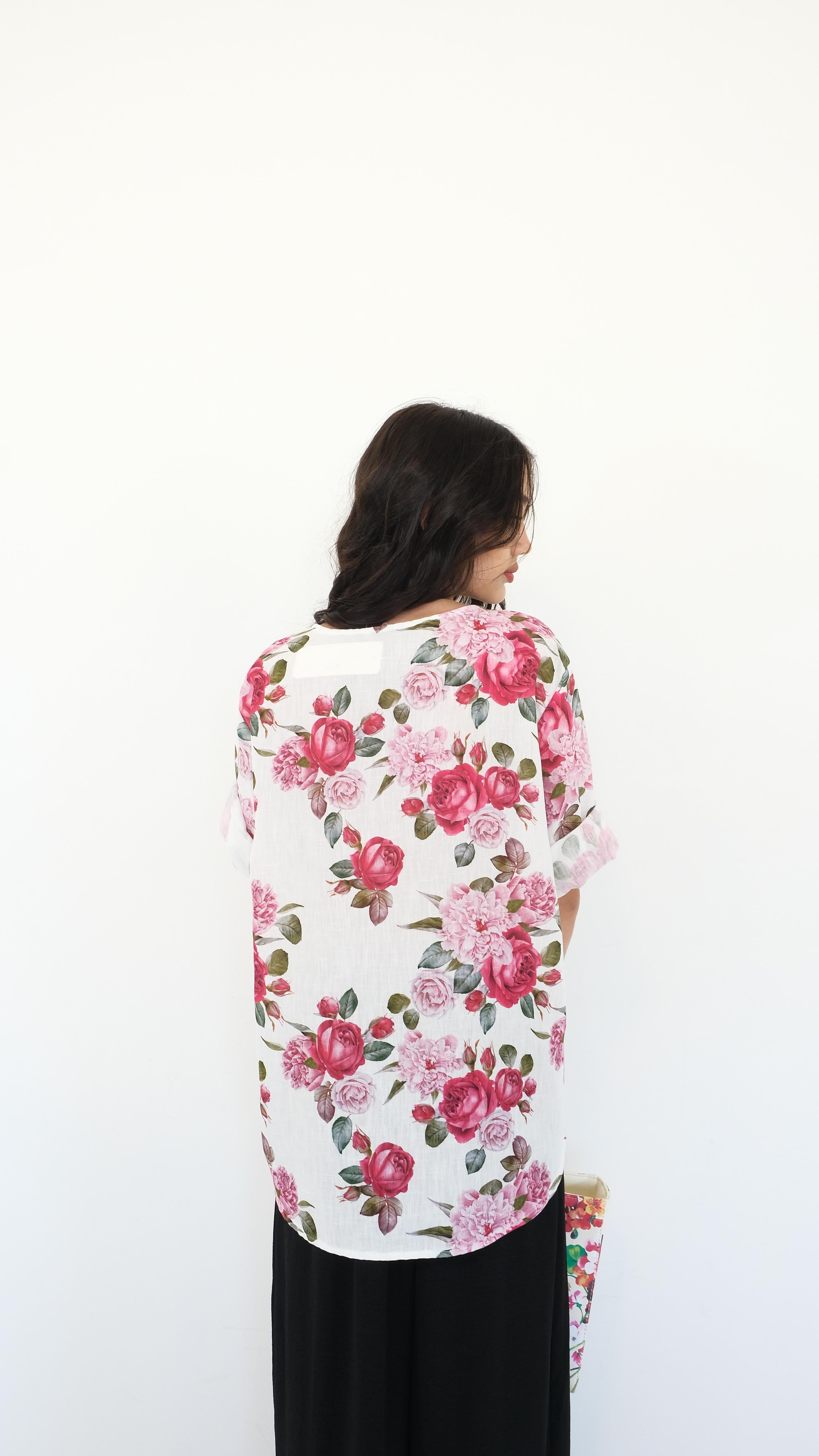 CAMICIA FIORI ROSSI 5126 NEW
