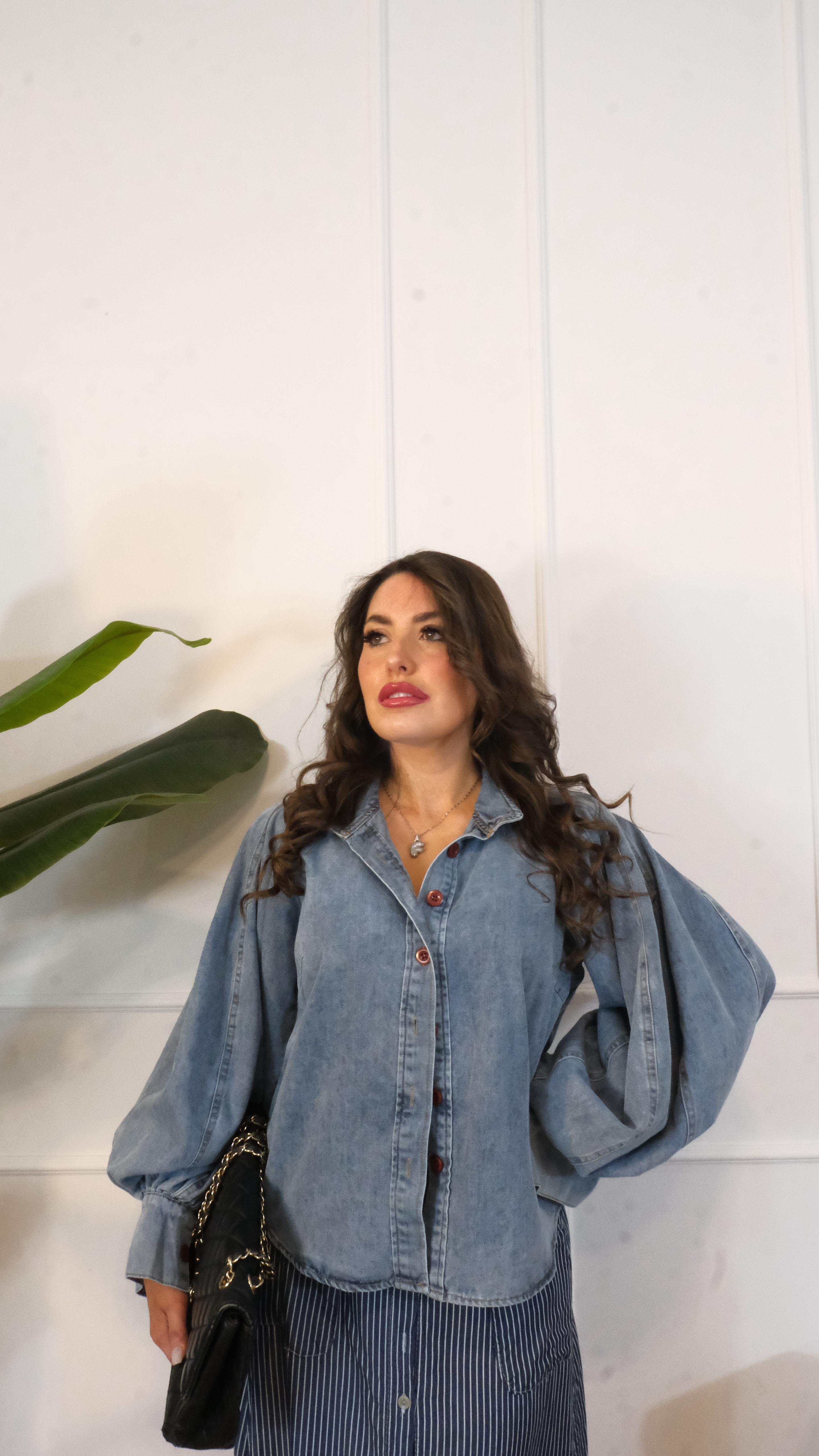 CAMICIA DI JEANS W26556 NEW