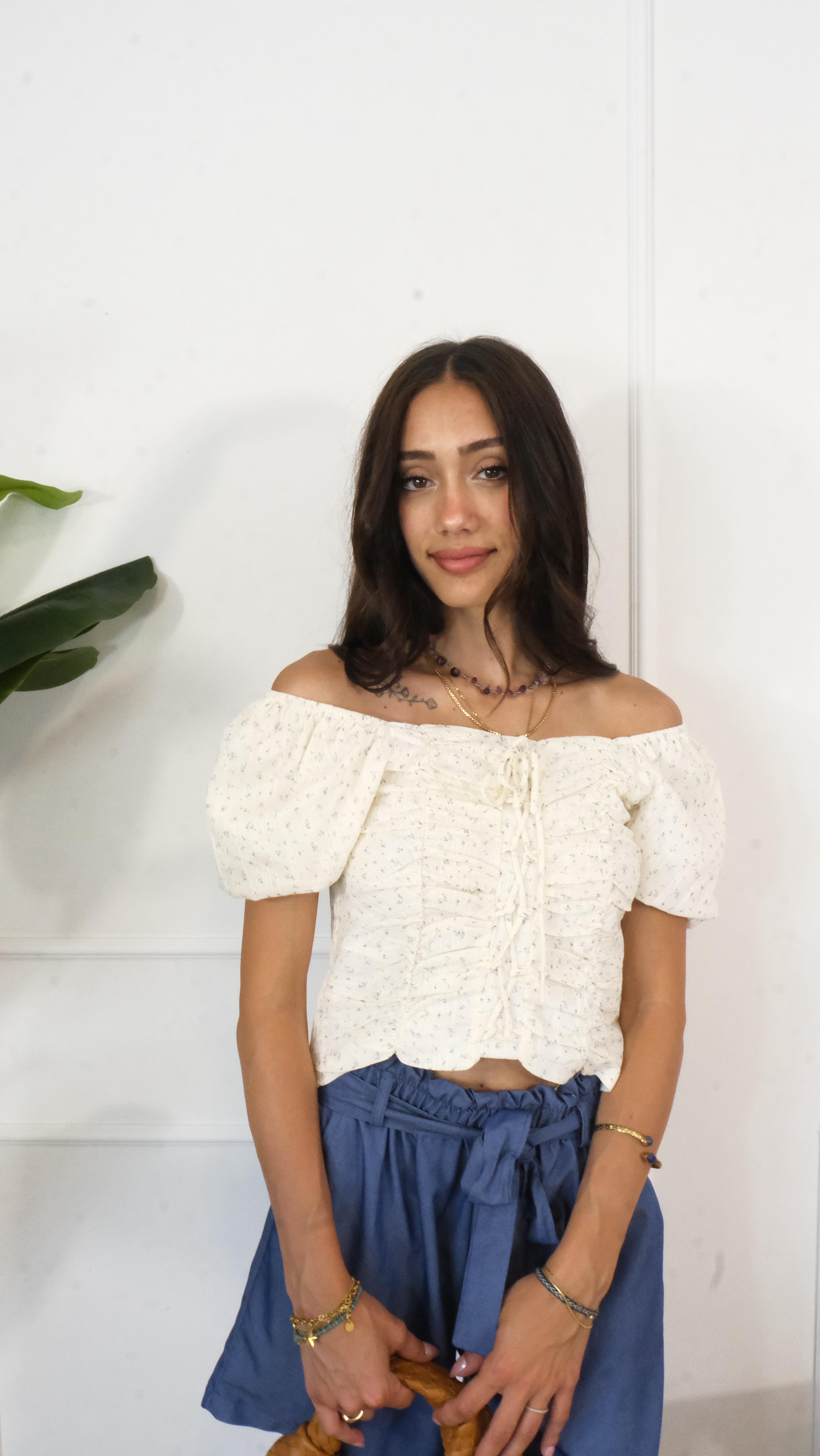TOP CORTO BEIGE 7717 NEW