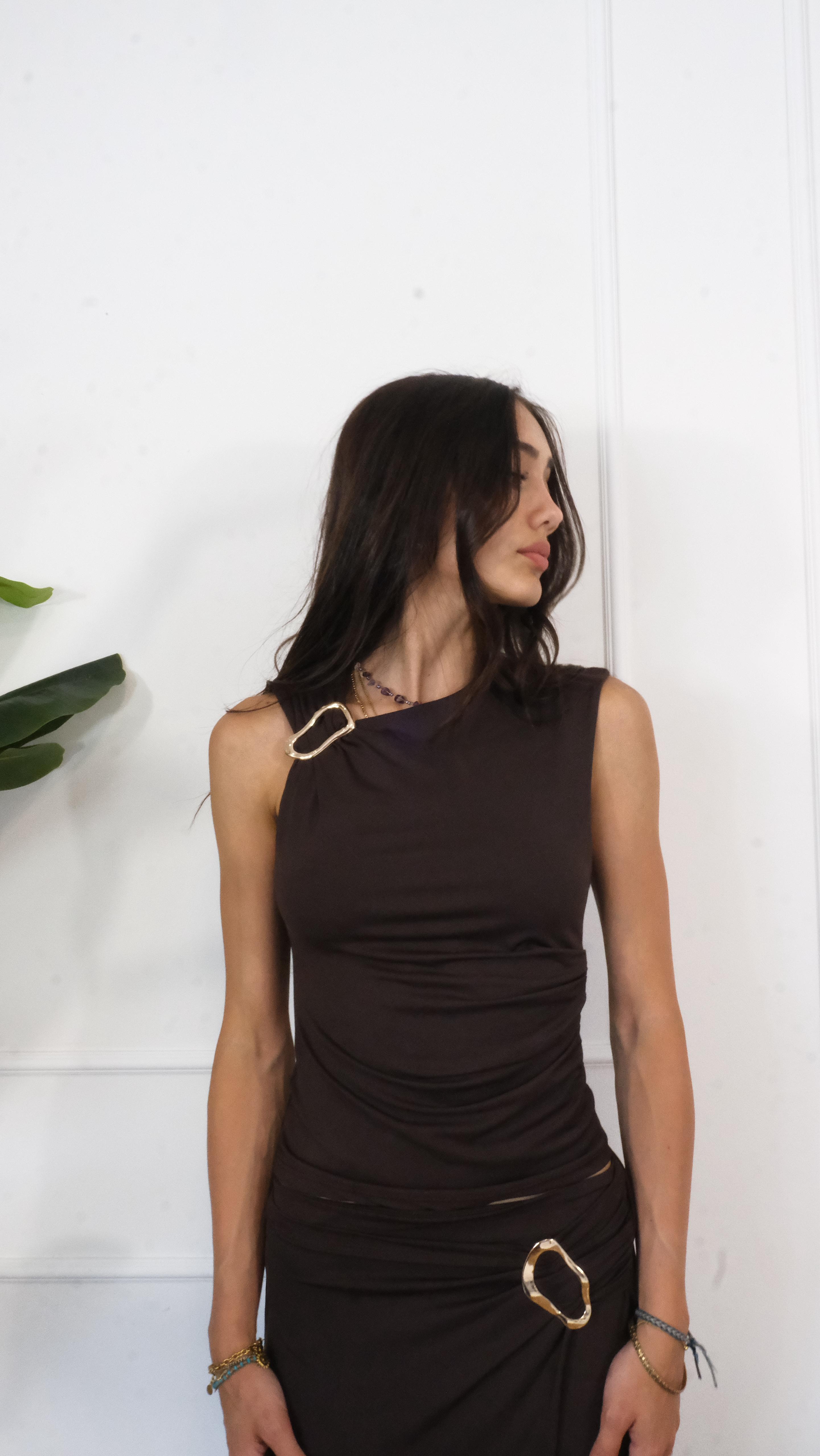 TOP CON DETTAGLIO DORATO 37872 NEW