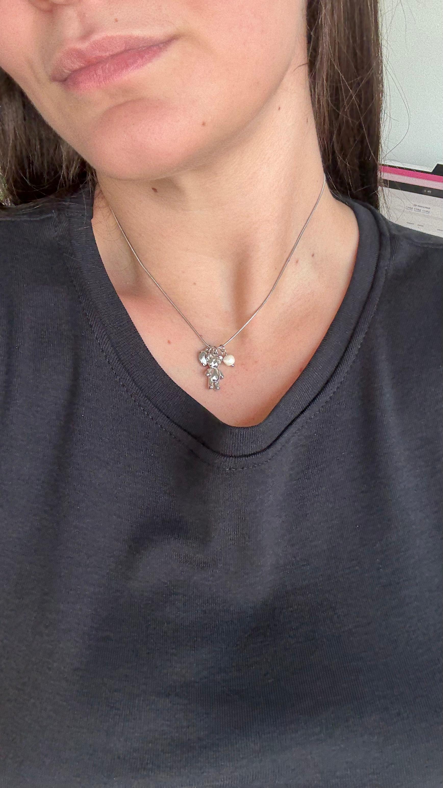 COLLANA TEDDY E CUORE NEW