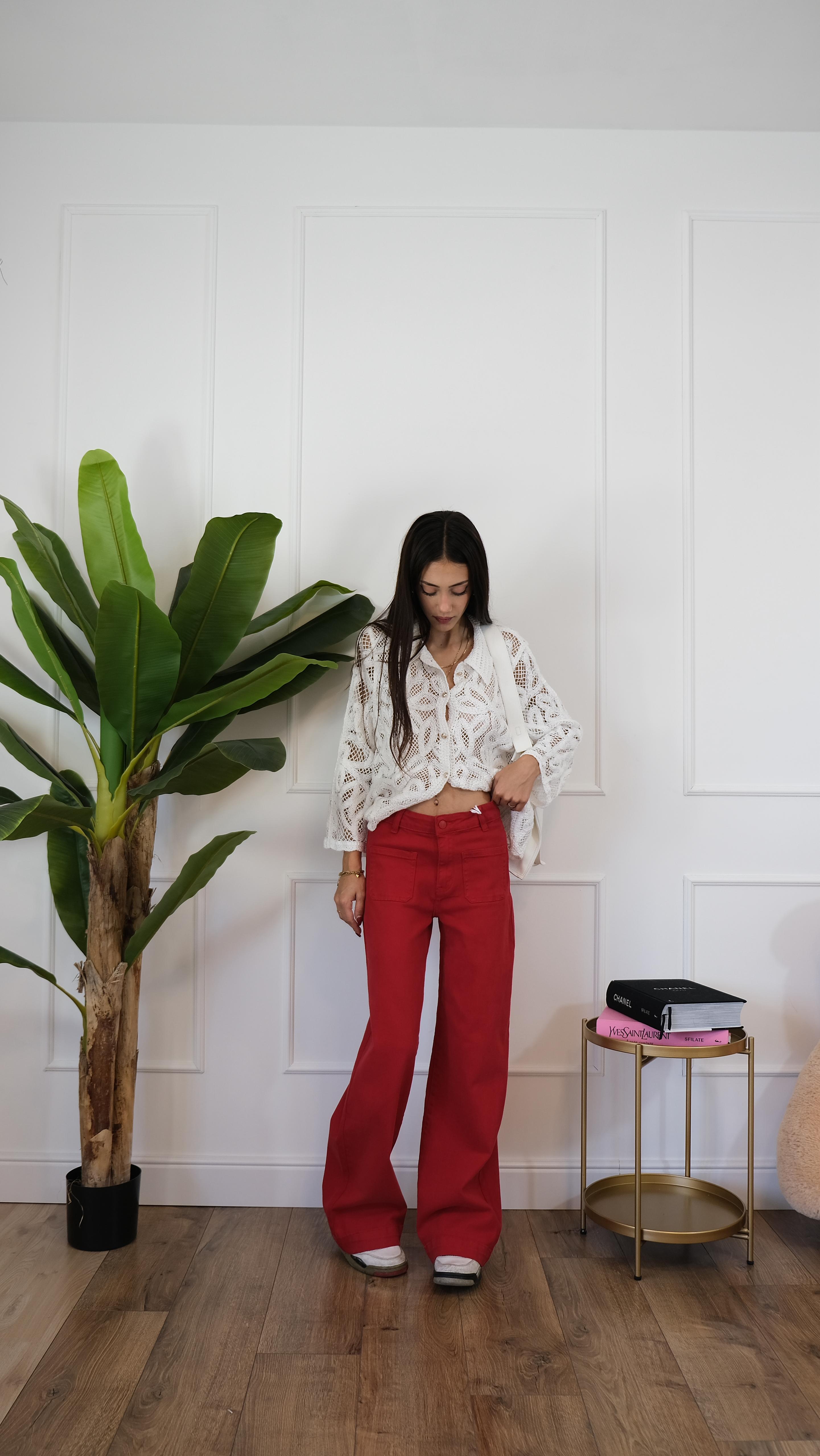 JEANS RED Q153 NEW